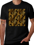 Geometric Gold Pattern T-Shirt