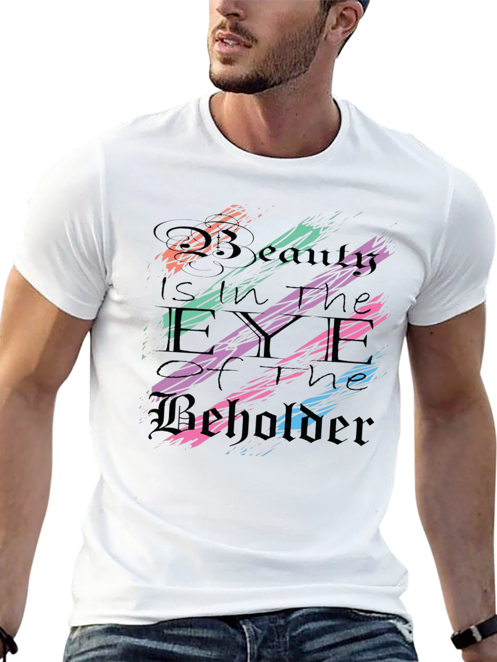 Beauty Beholder Black T-Shirt Cool Graphic Tee