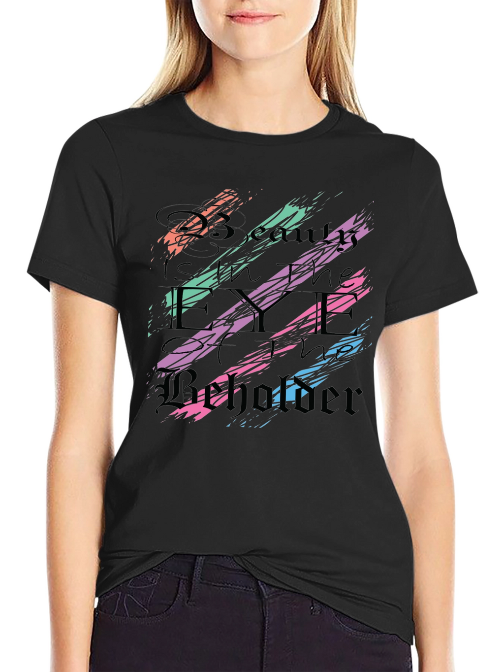 Beauty Beholder Black T-Shirt Cool Graphic Tee