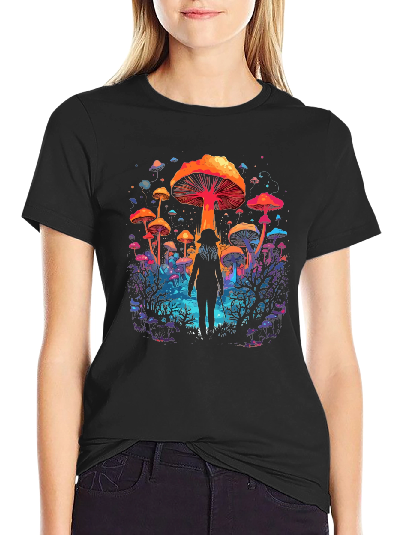 Mushroom Forest Graphic Tee - Unisex Soft Cotton T-Shirt