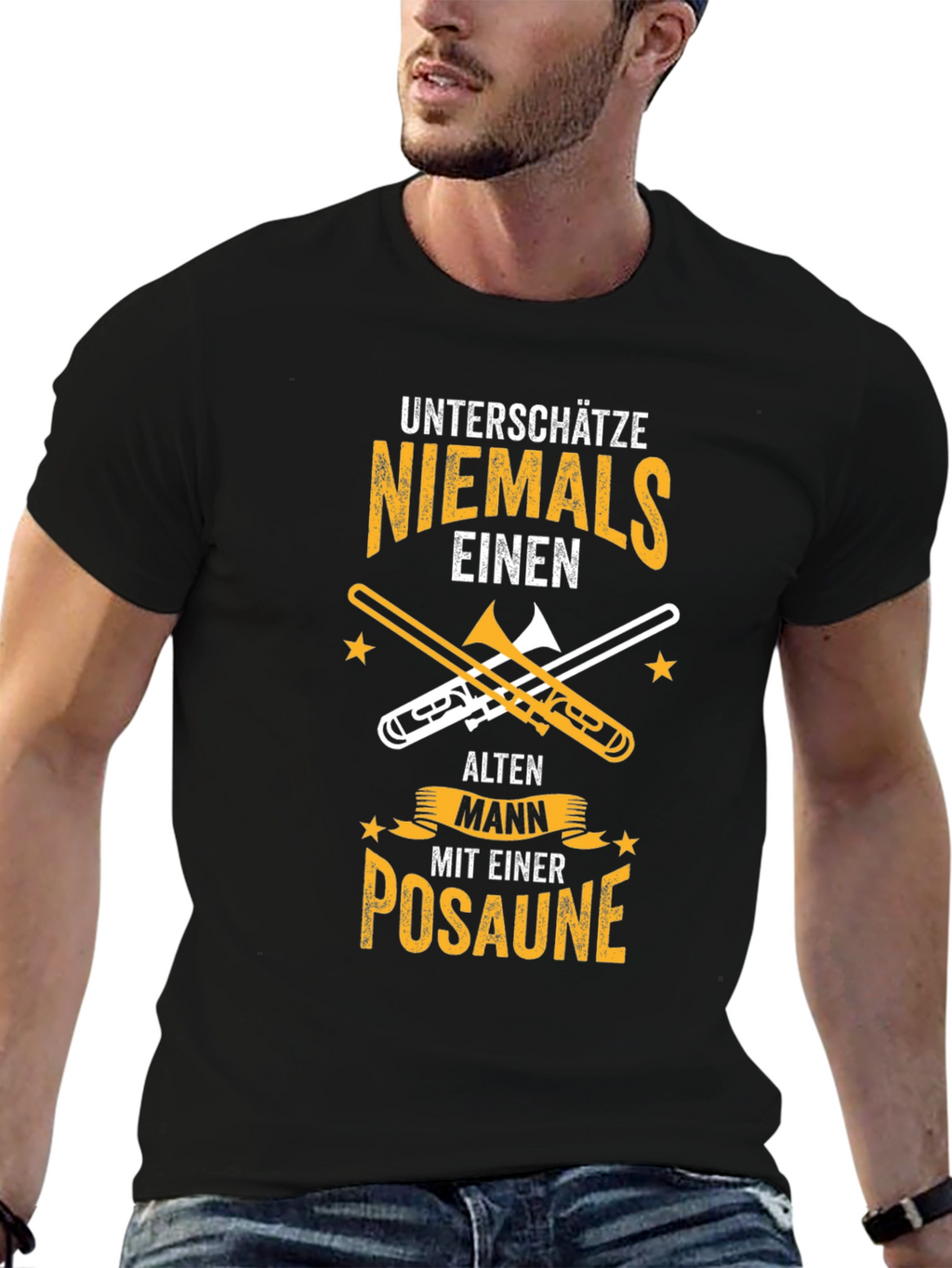 Unterschatze Niemals Posaune T-Shirt