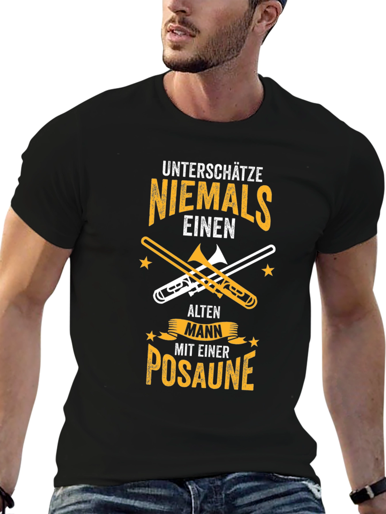 Unterschatze Niemals Posaune T-Shirt