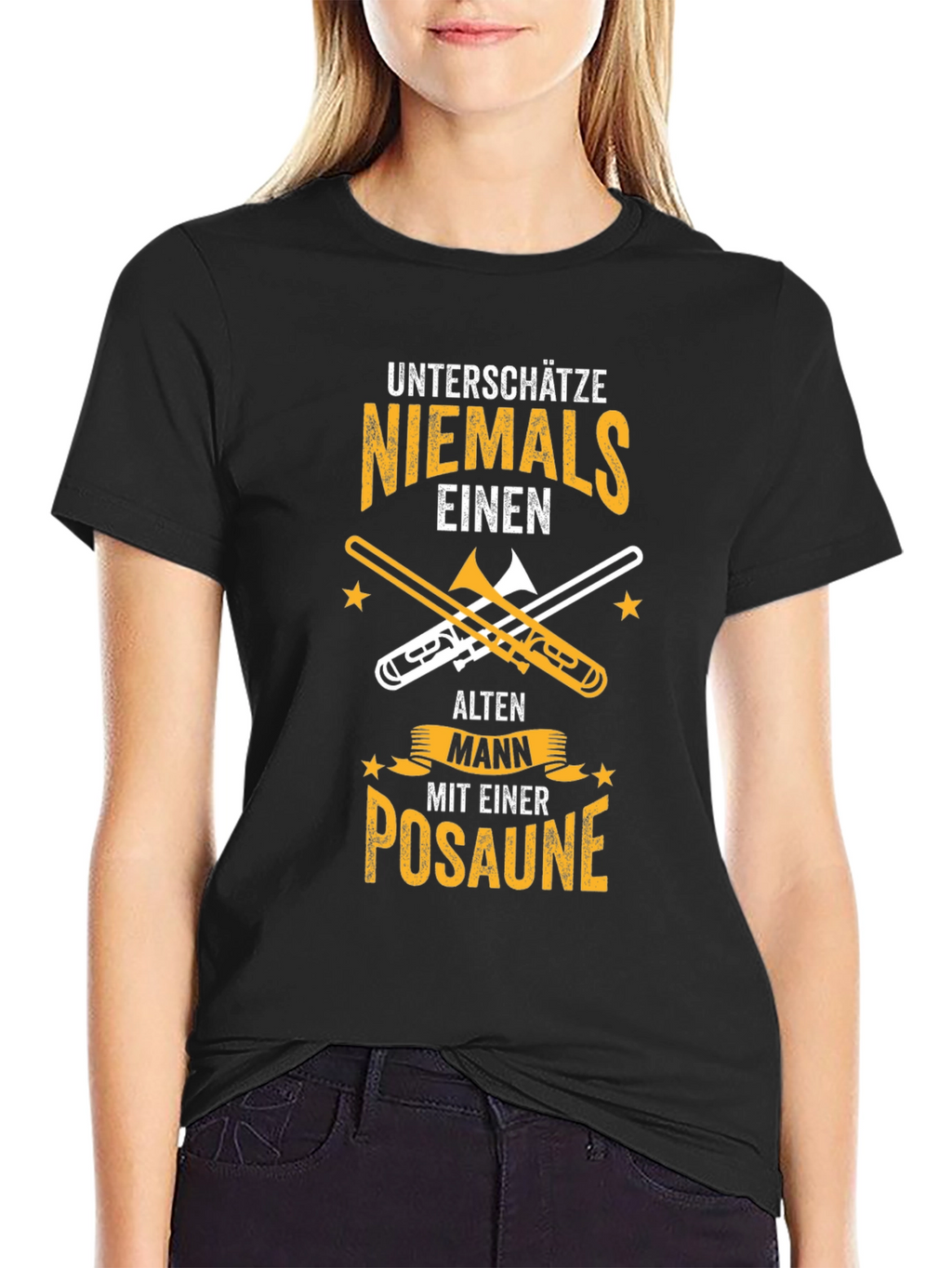 Unterschatze Niemals Posaune T-Shirt