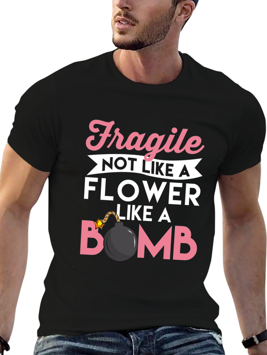 Fragile Like a Bomb T-Shirt Funny Graphic Tee