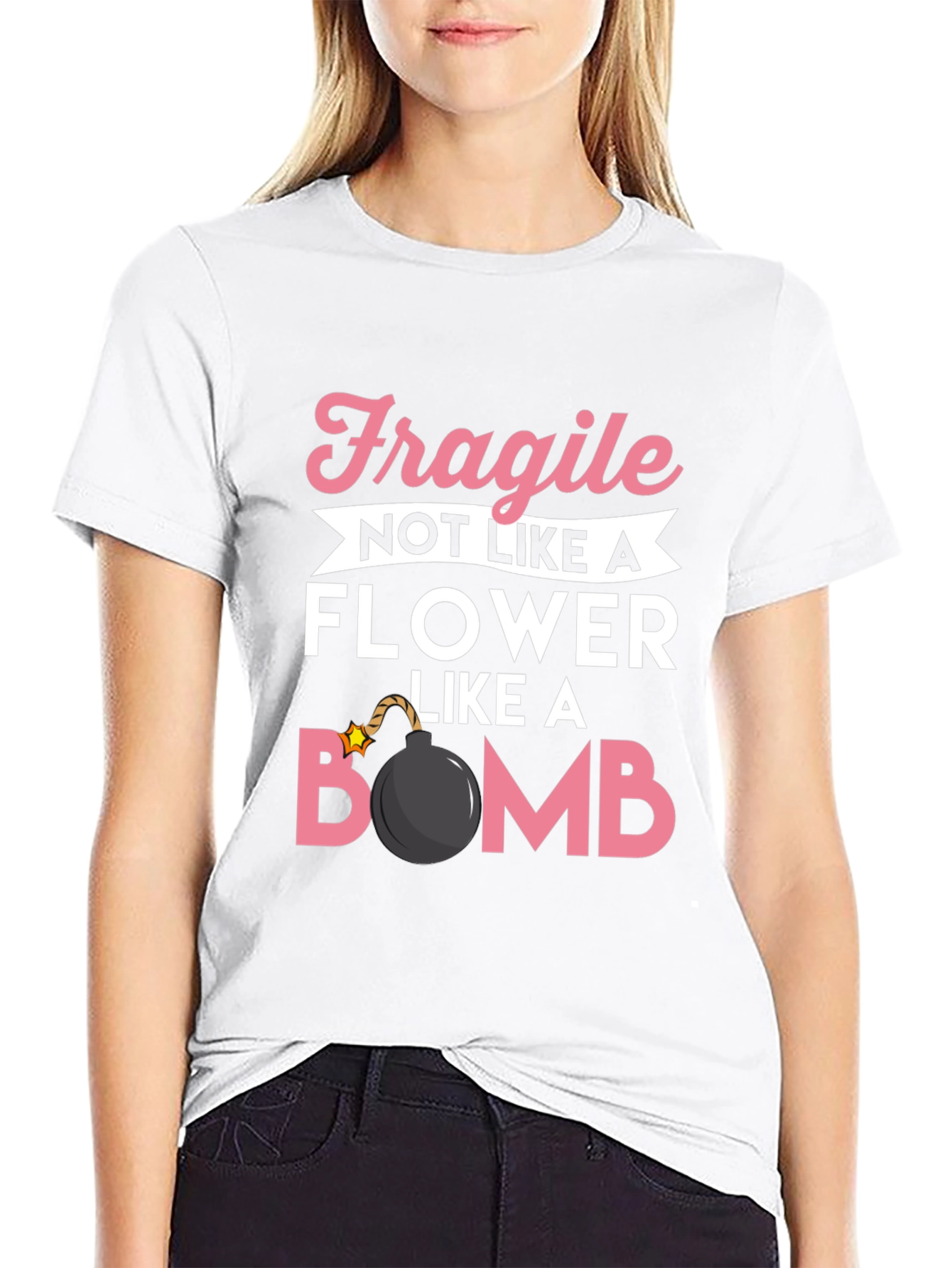 Fragile Like a Bomb T-Shirt Funny Graphic Tee