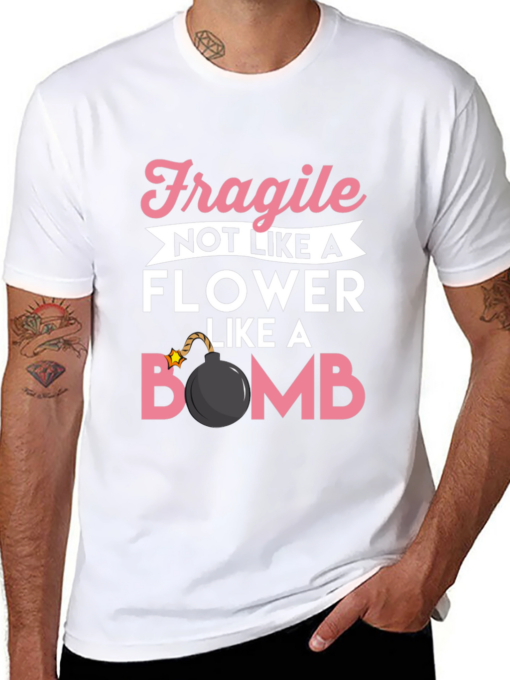 Fragile Like a Bomb T-Shirt Funny Graphic Tee