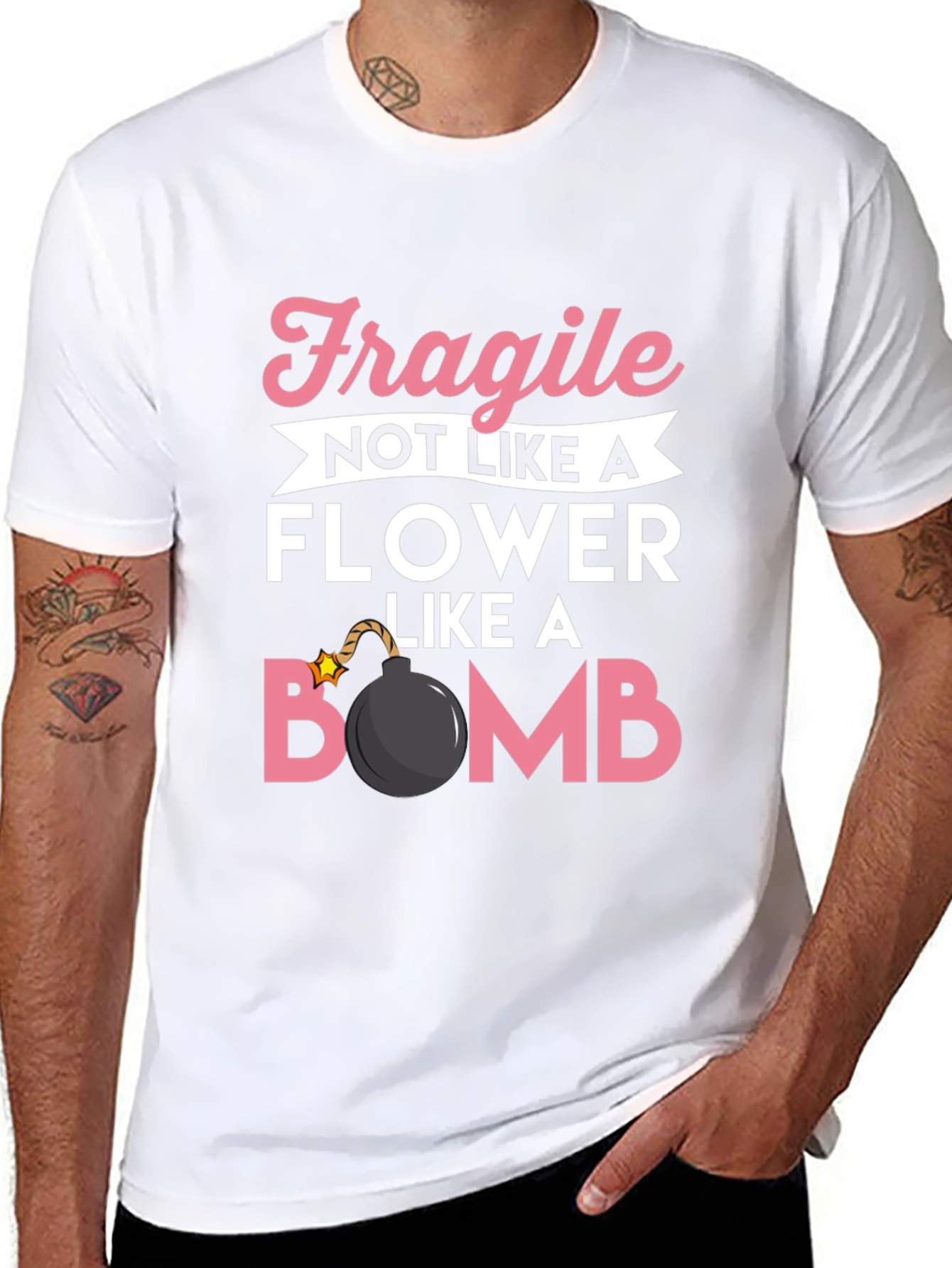 Fragile Like a Bomb T-Shirt Funny Graphic Tee