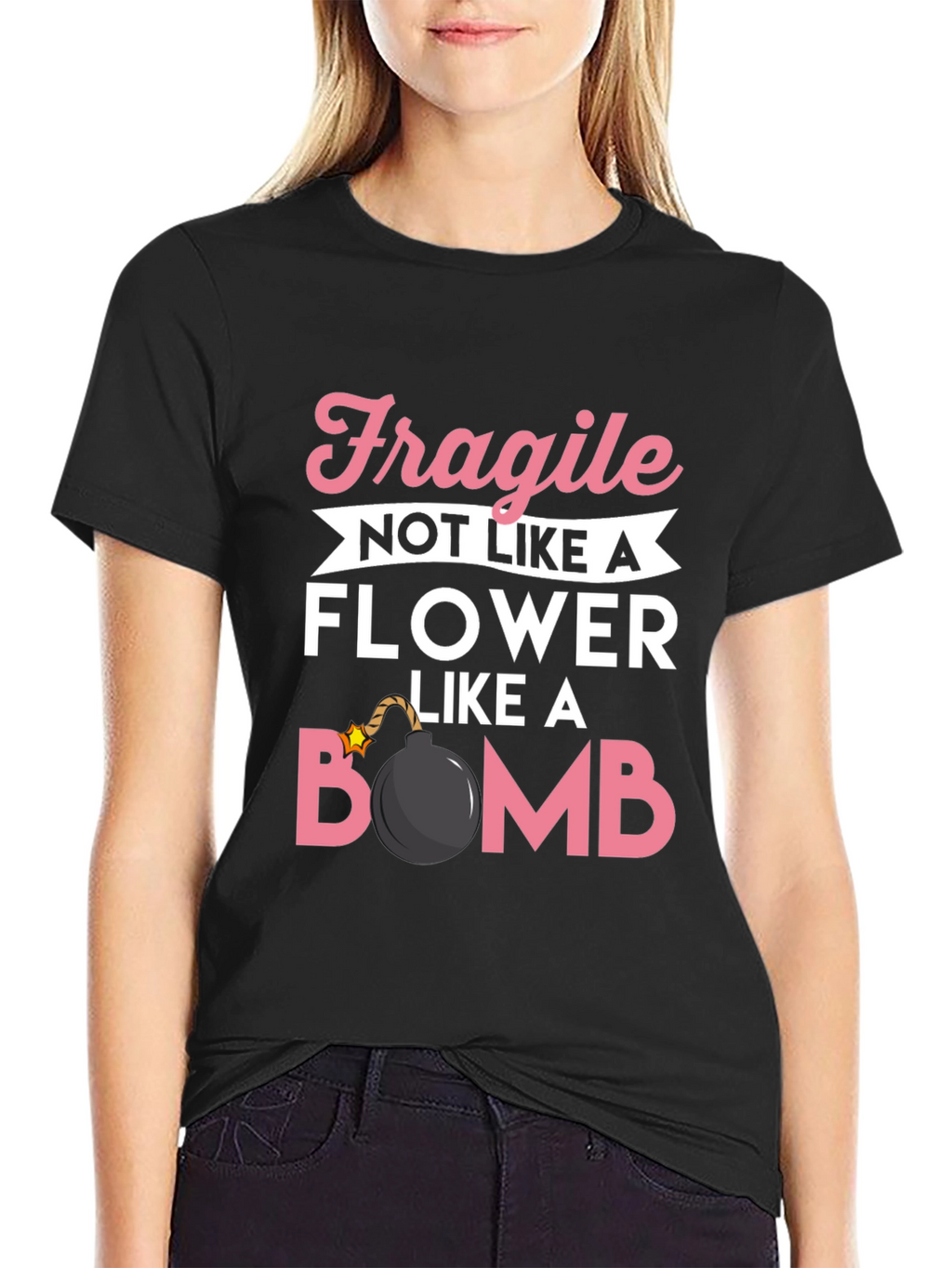 Fragile Like a Bomb T-Shirt Funny Graphic Tee