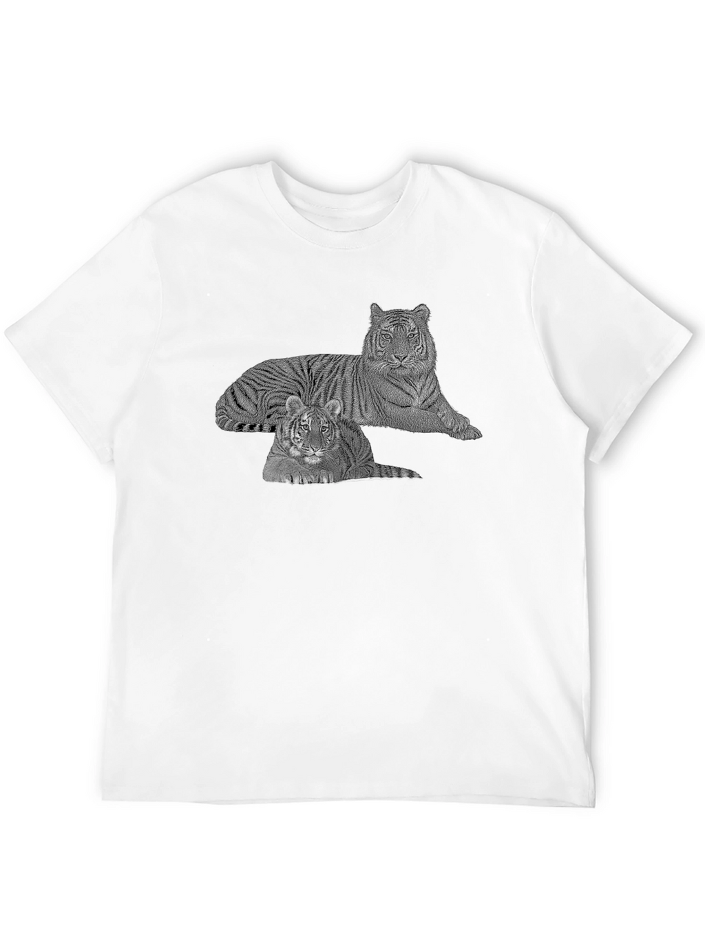 Tigers Graphic Print Black T-Shirt