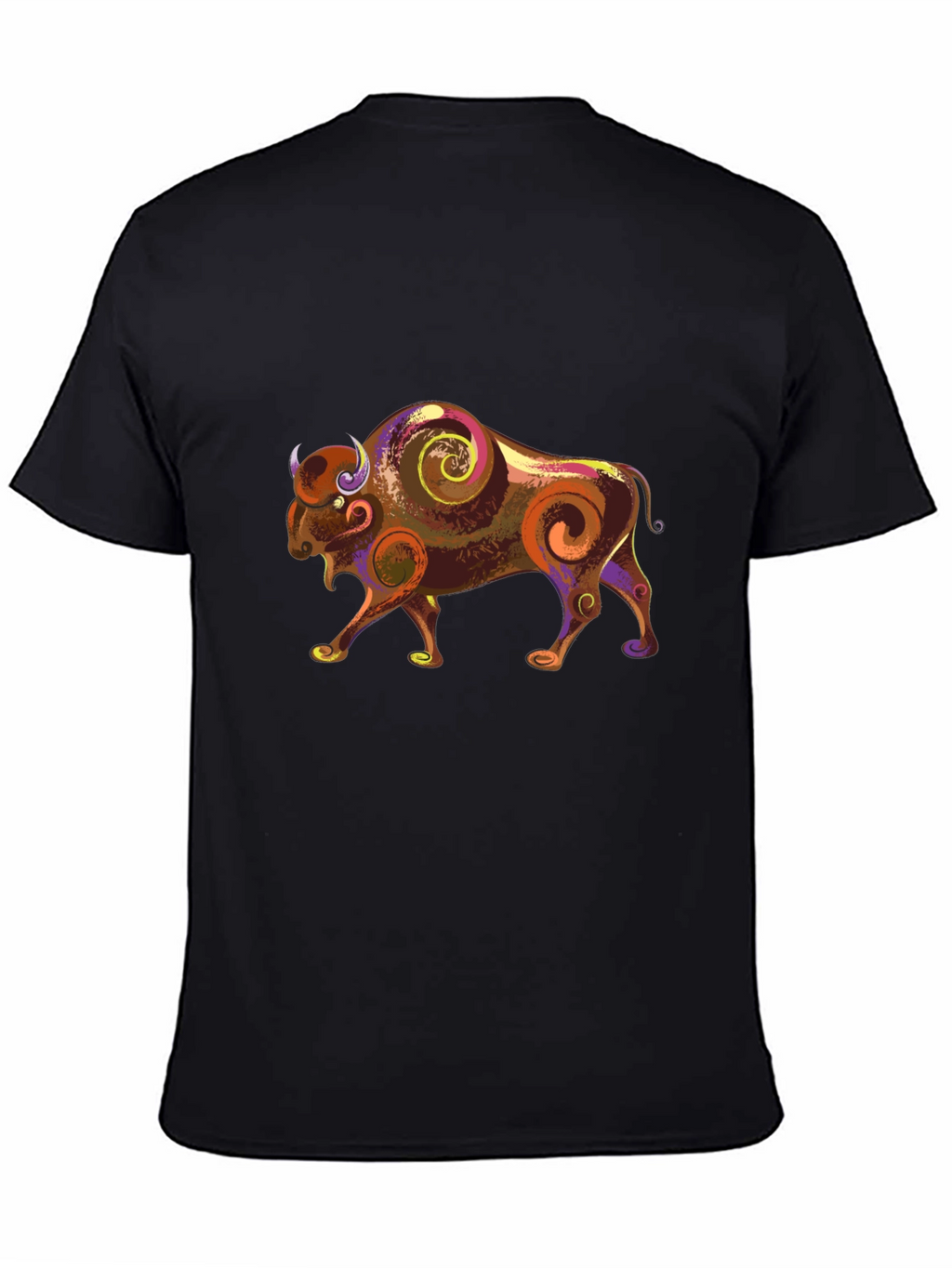 Bison Graphic Tee - Artistic Animal Print