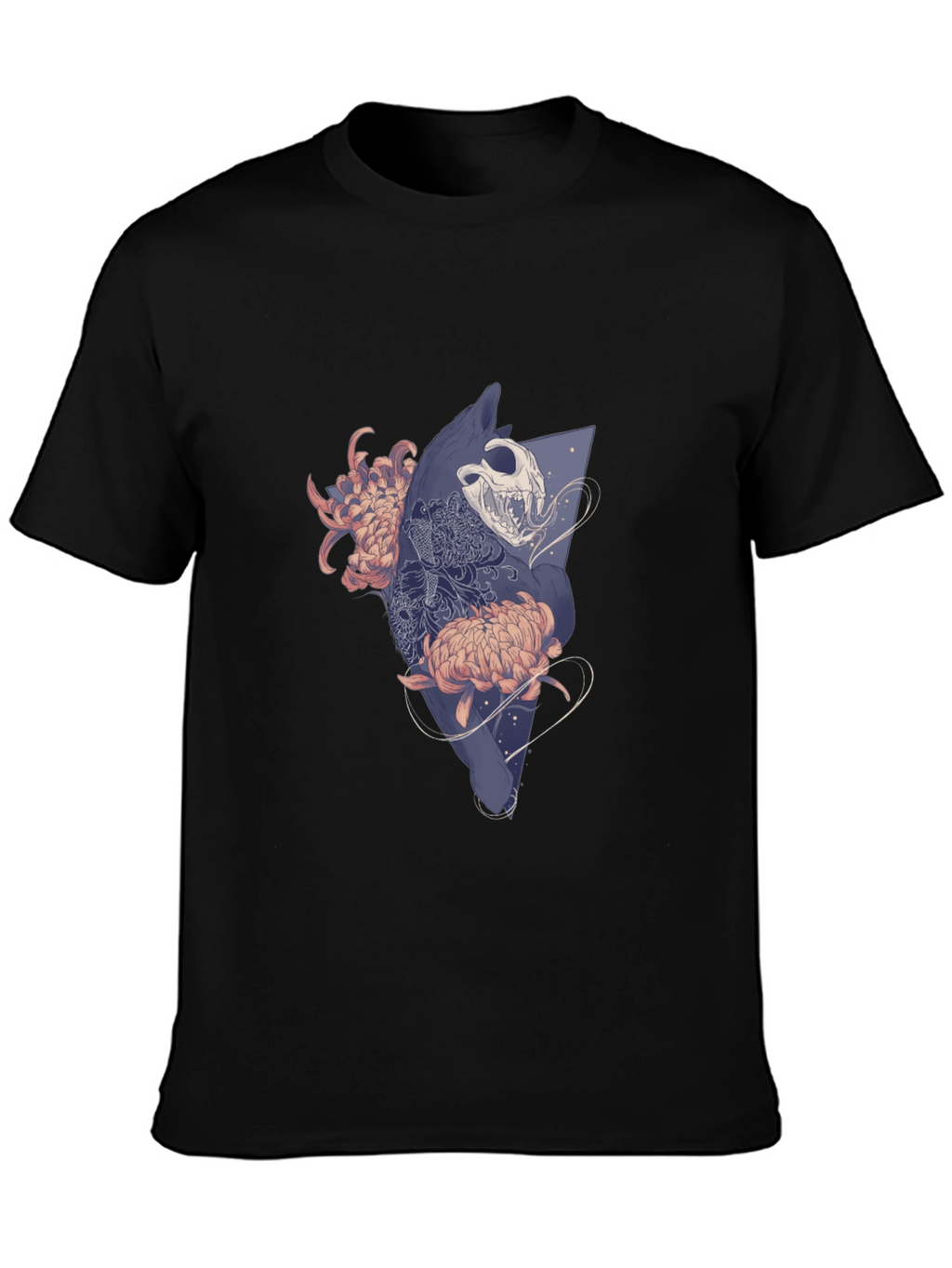 Skull & Floral Graphic T-Shirt