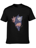 Skull & Floral Graphic T-Shirt