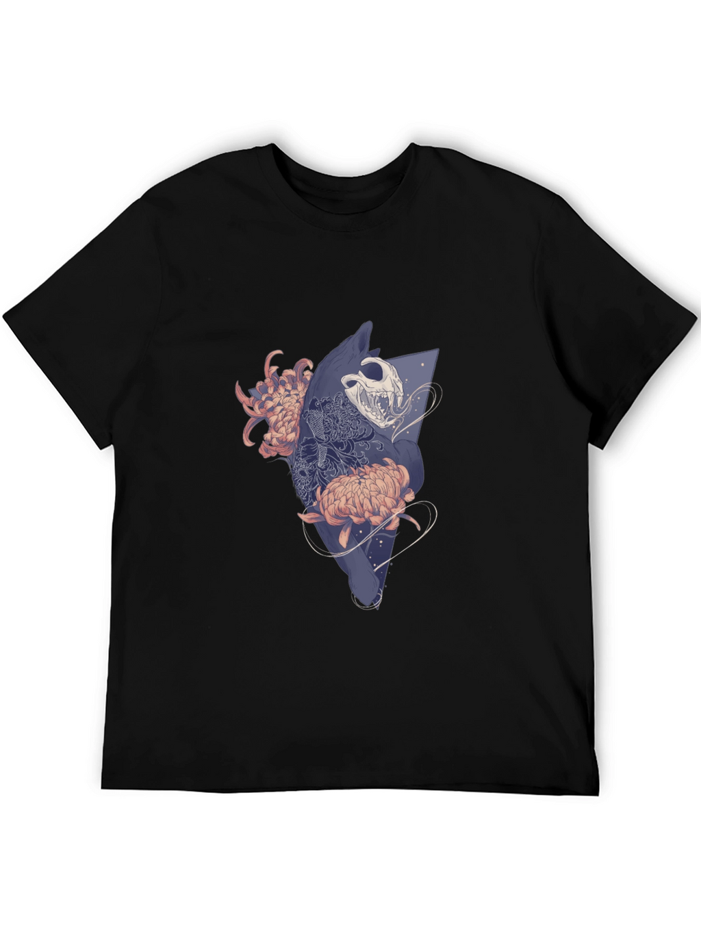 Skull & Floral Graphic T-Shirt