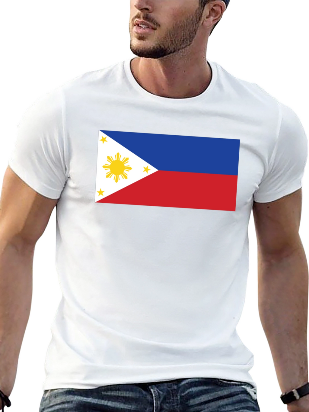 Philippines Flag Graphic Tee - Black