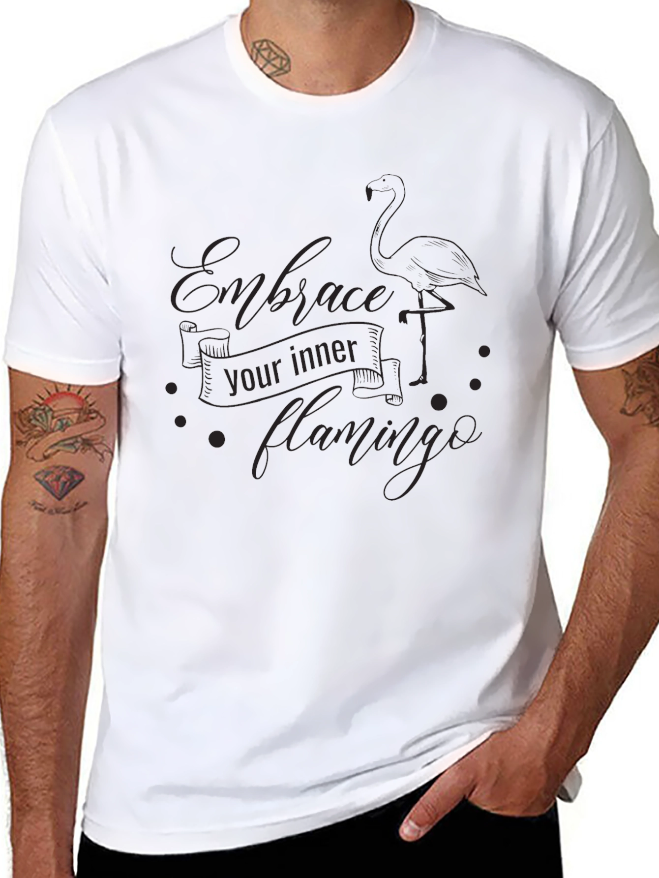Embrace Your Inner Flamingo T-Shirt - Soft Cotton Blend