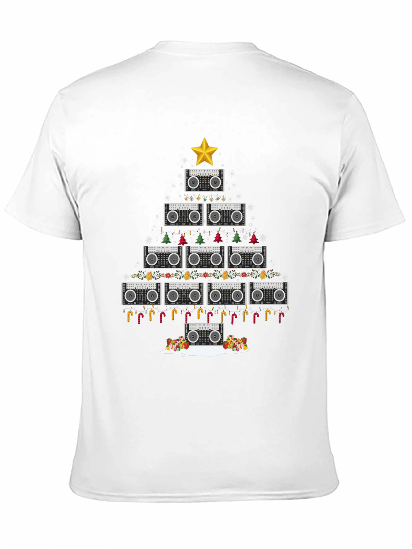 Boombox Christmas Tree T-Shirt