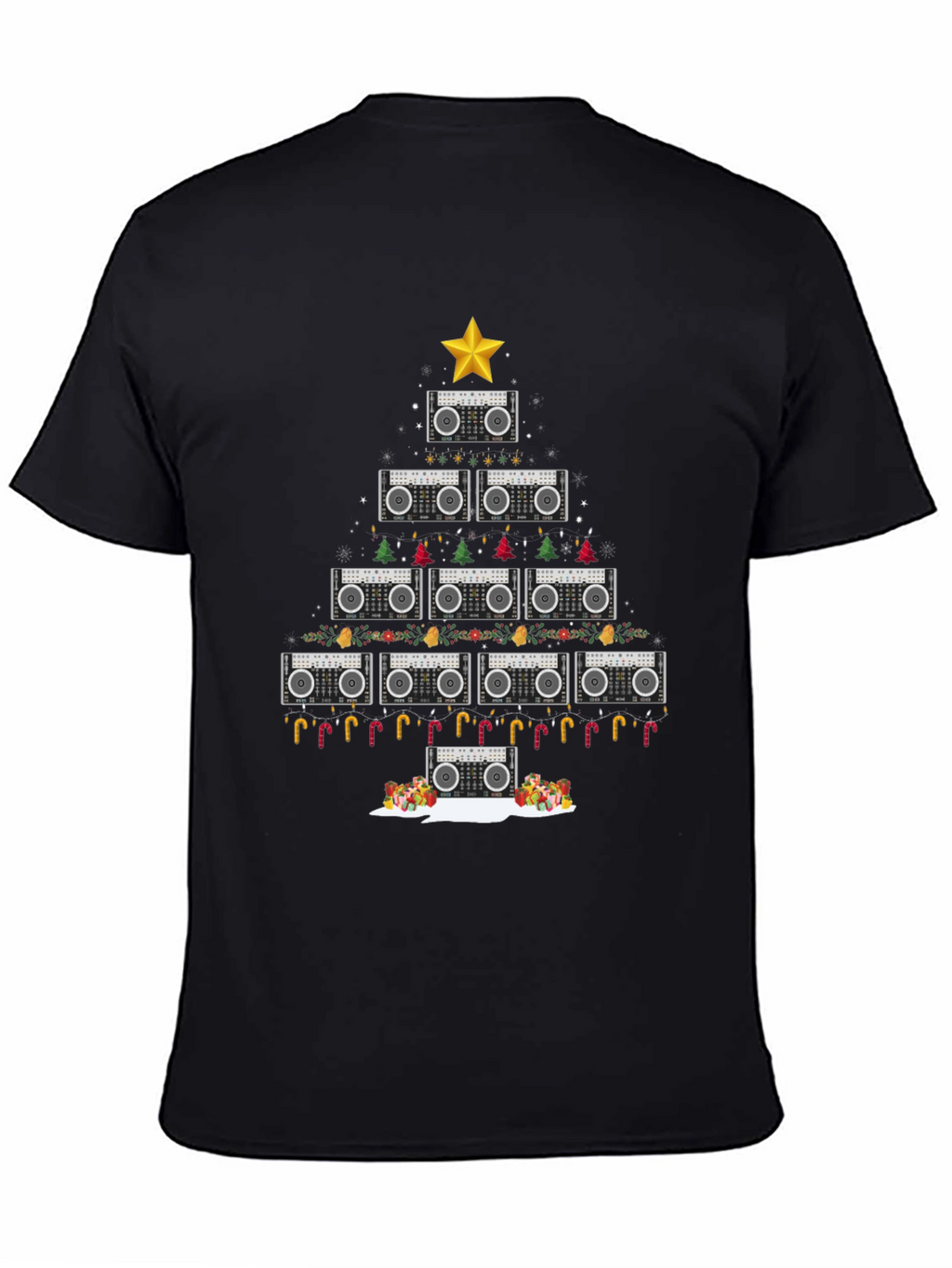 Boombox Christmas Tree T-Shirt