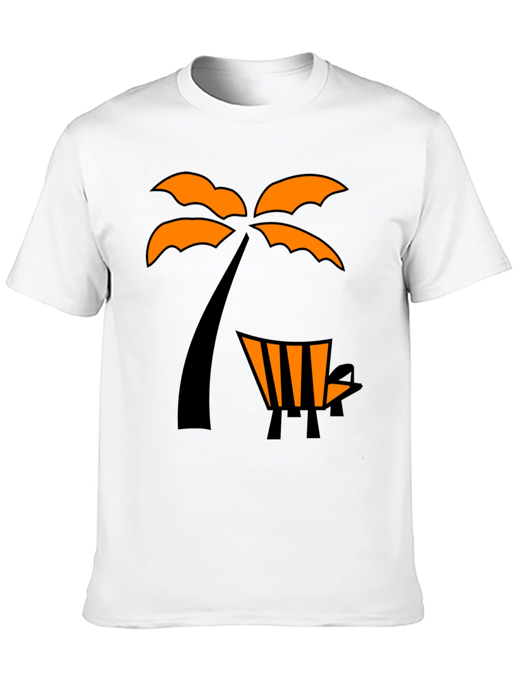 Tropical Palm Tree & Beach Chair Graphic Tee