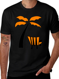 Tropical Palm Tree & Beach Chair Graphic Tee