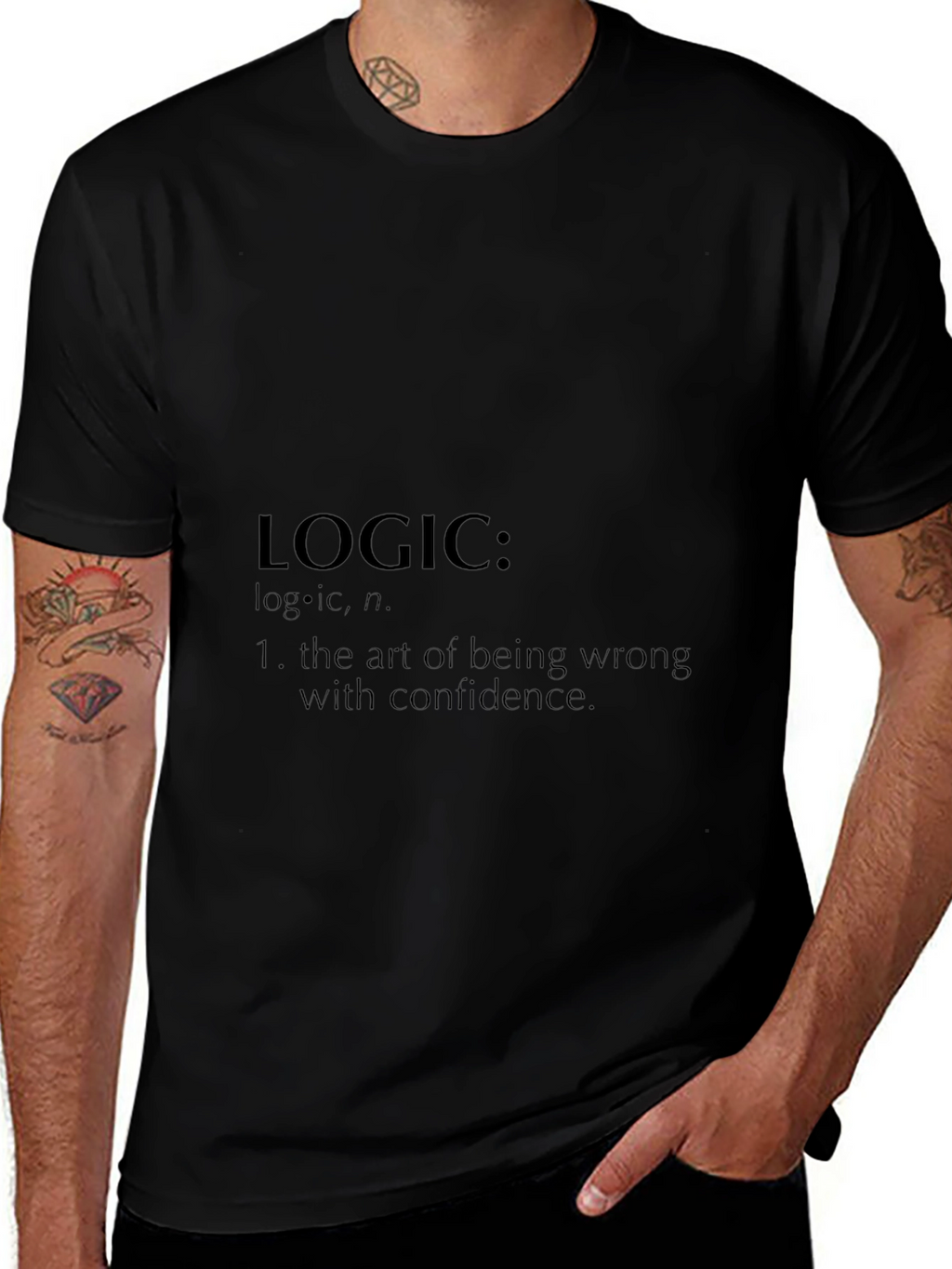Logic Definition Black T-Shirt: Art of Being Wrong