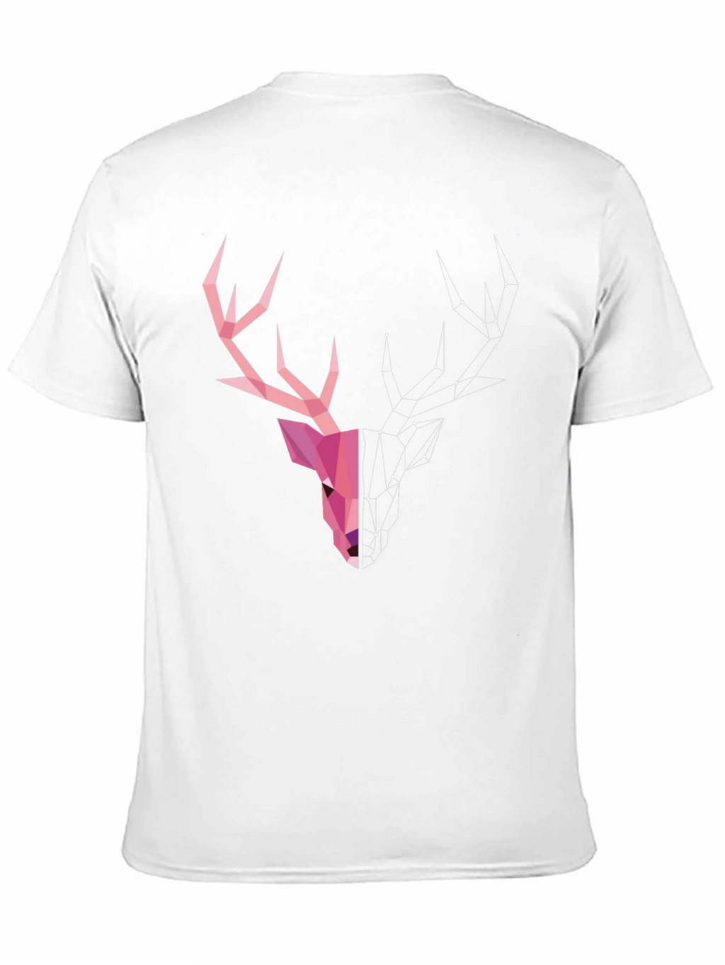 Geometric Deer Head Graphic T-Shirt - Modern Artistic Design