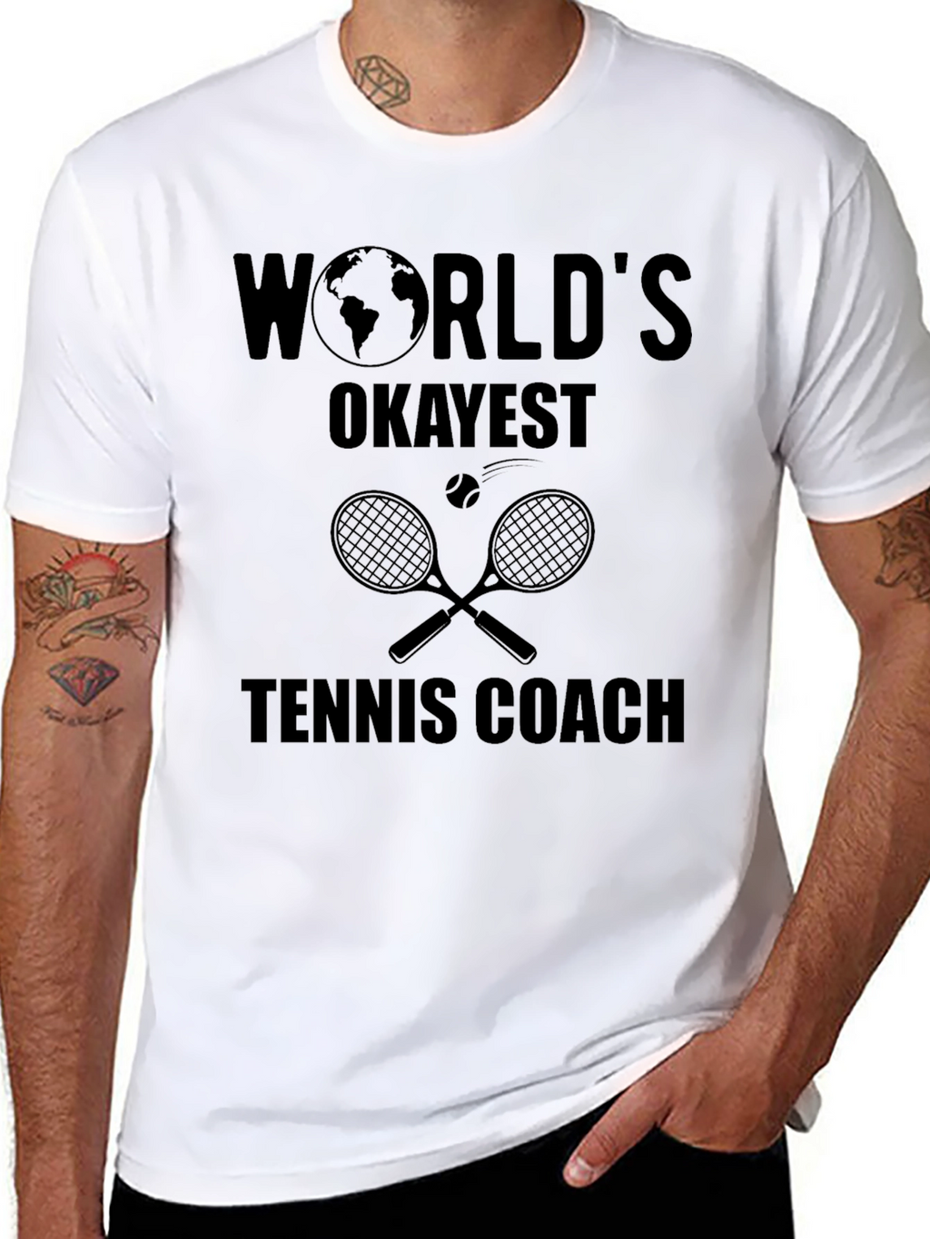 Worlds Okayest Tennis Coach Graphic Tee