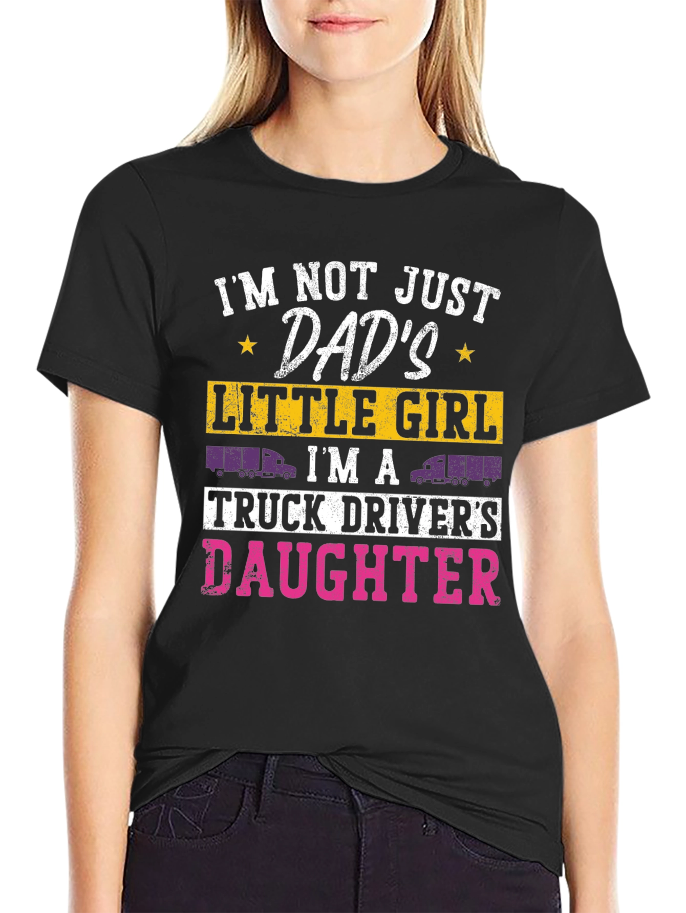 Truck Drivers Daughter Tee - Dads Little Girl