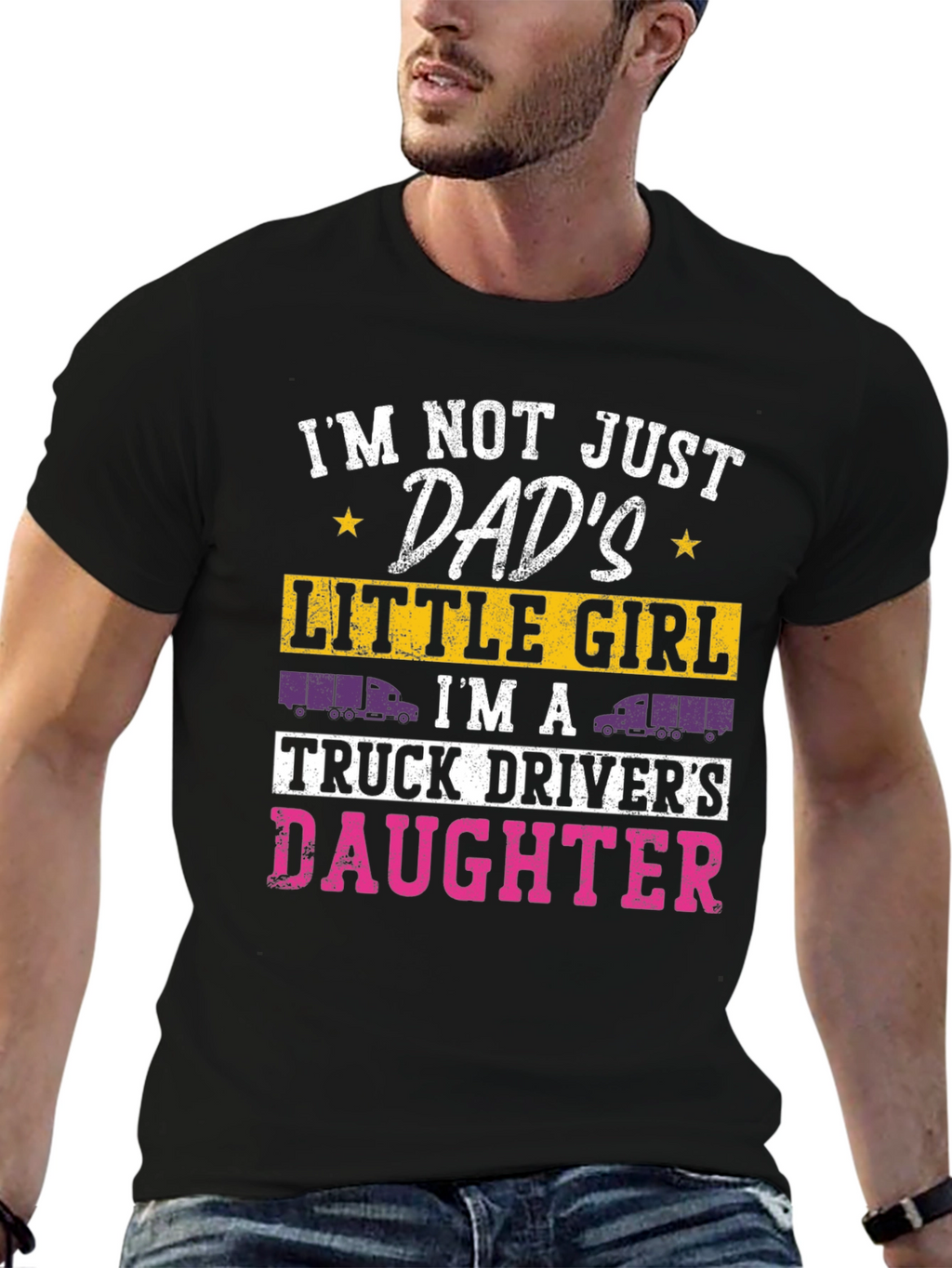 Truck Drivers Daughter Tee - Dads Little Girl