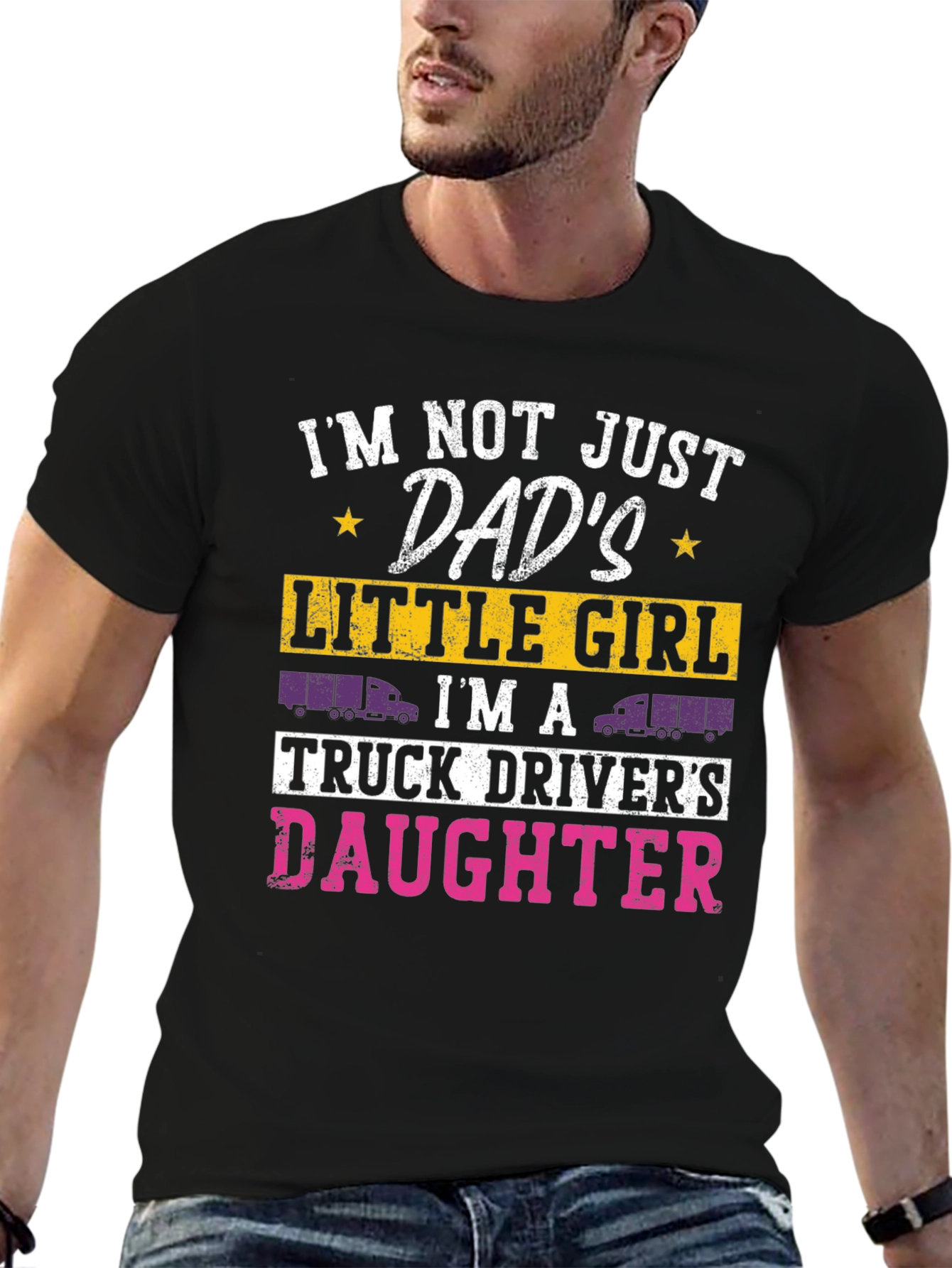 Truck Drivers Daughter Tee - Dads Little Girl