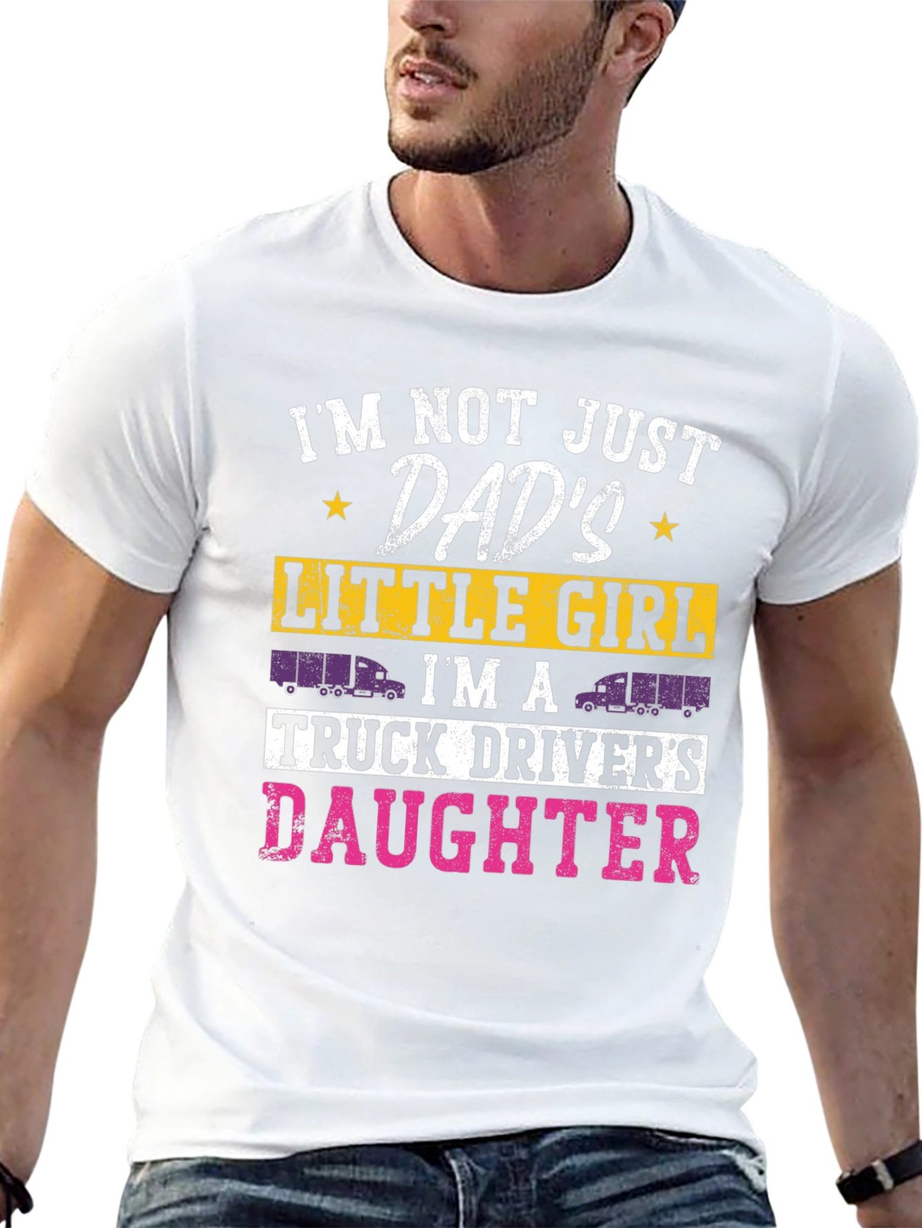 Truck Drivers Daughter Tee - Dads Little Girl