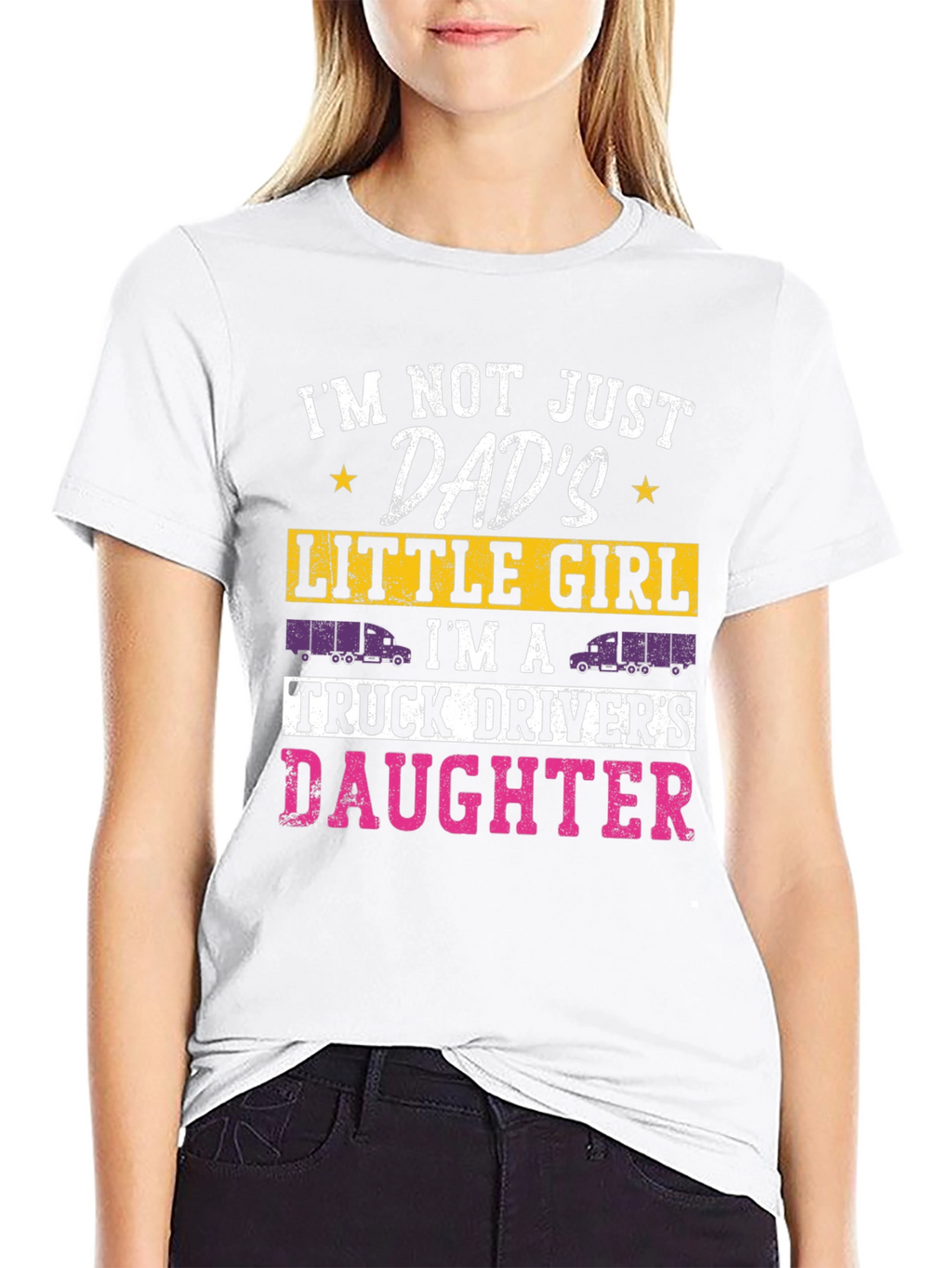 Truck Drivers Daughter Tee - Dads Little Girl