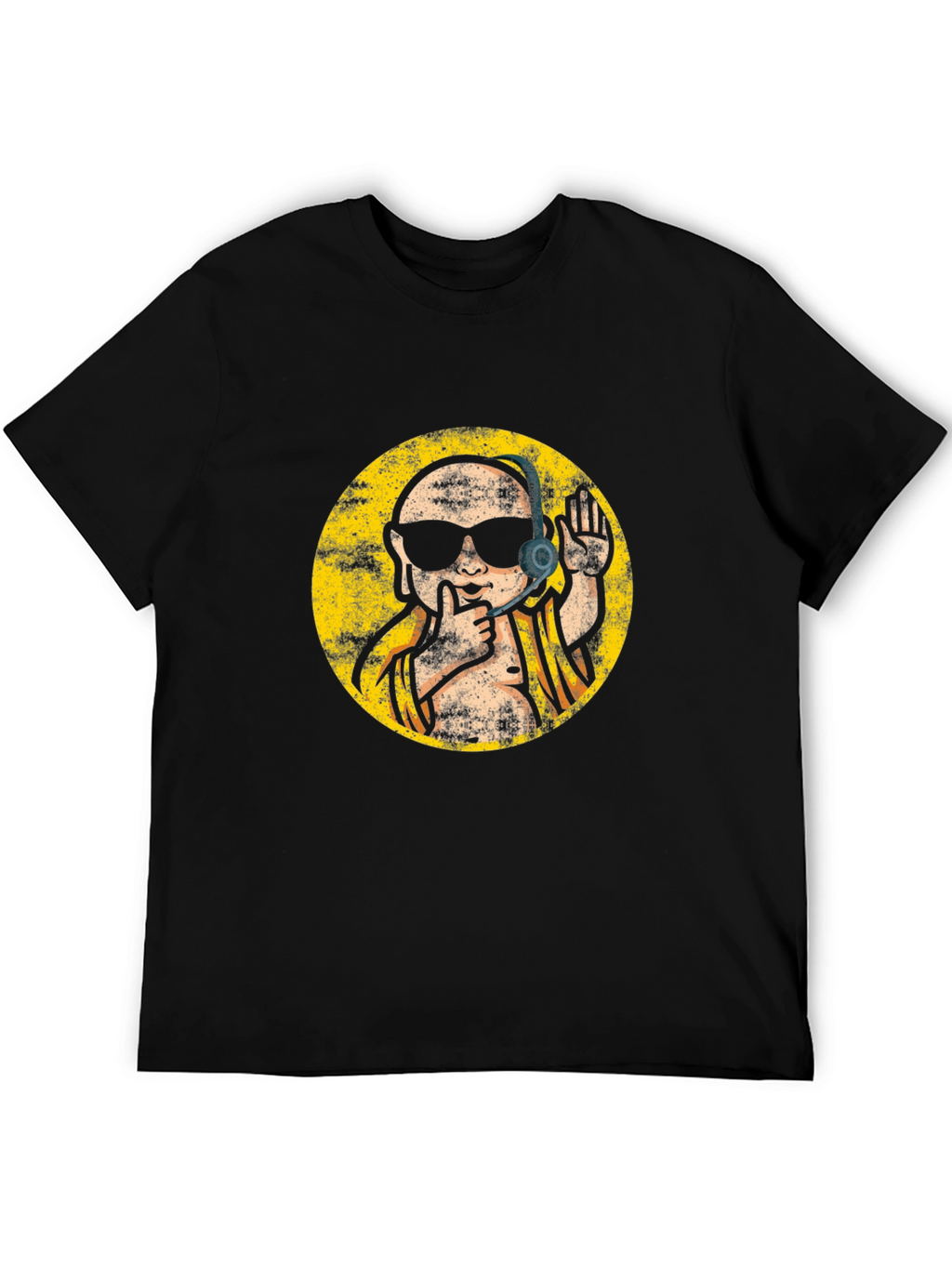 Cool Buddha Graphic Tee - Black T-Shirt