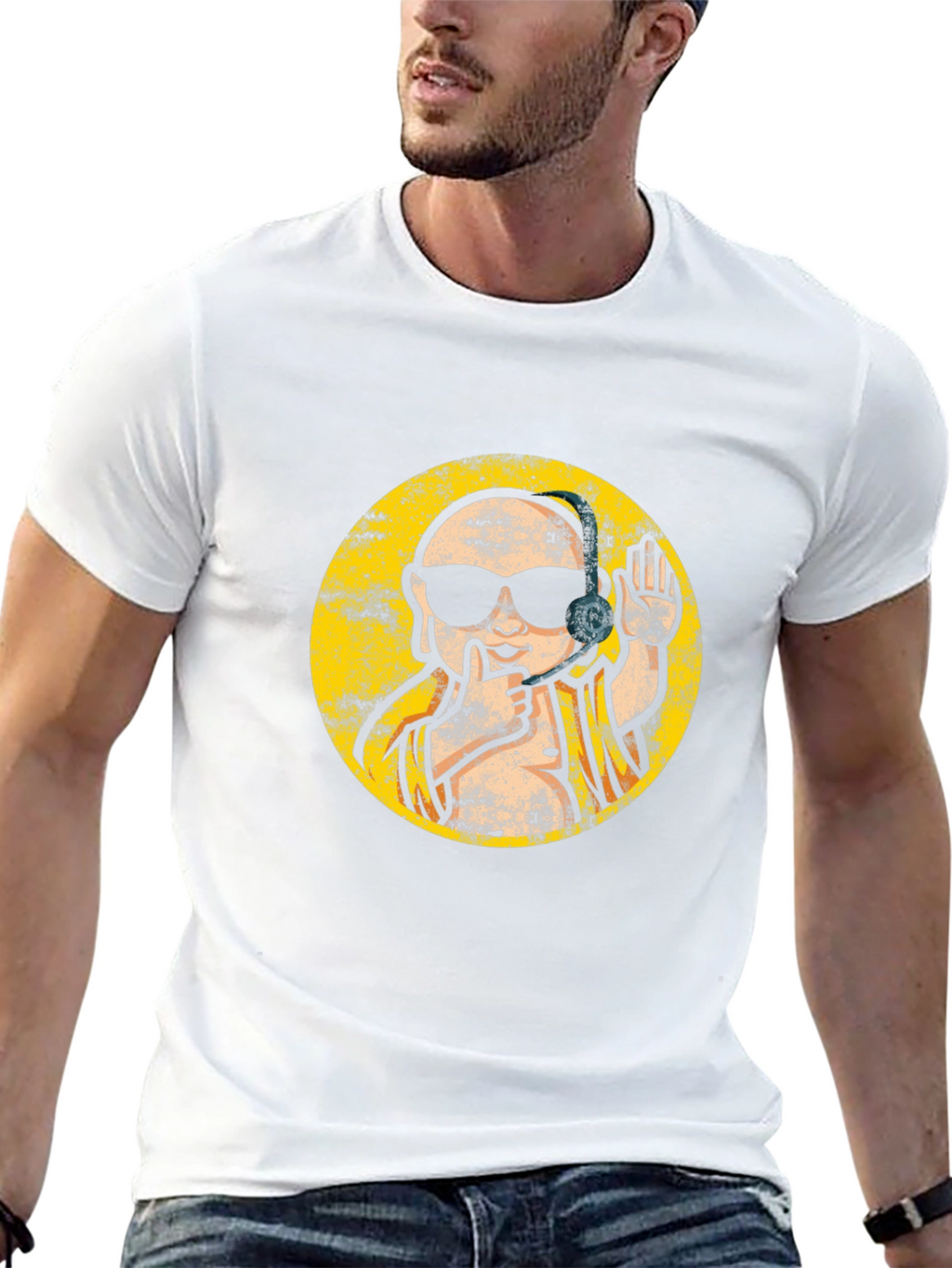 Cool Buddha Graphic Tee - Black T-Shirt