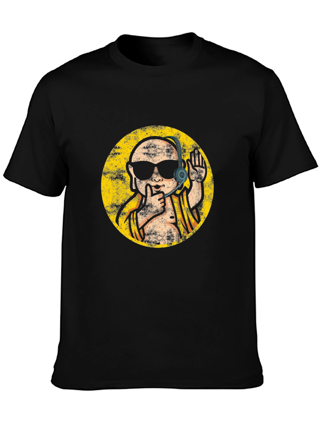 Cool Buddha Graphic Tee - Black T-Shirt