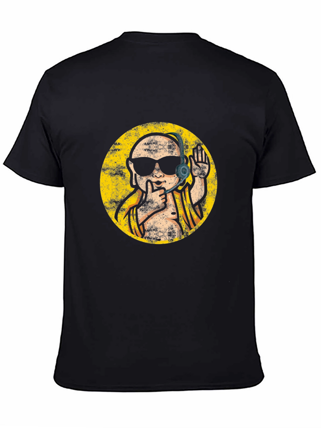 Cool Buddha Graphic Tee - Black T-Shirt