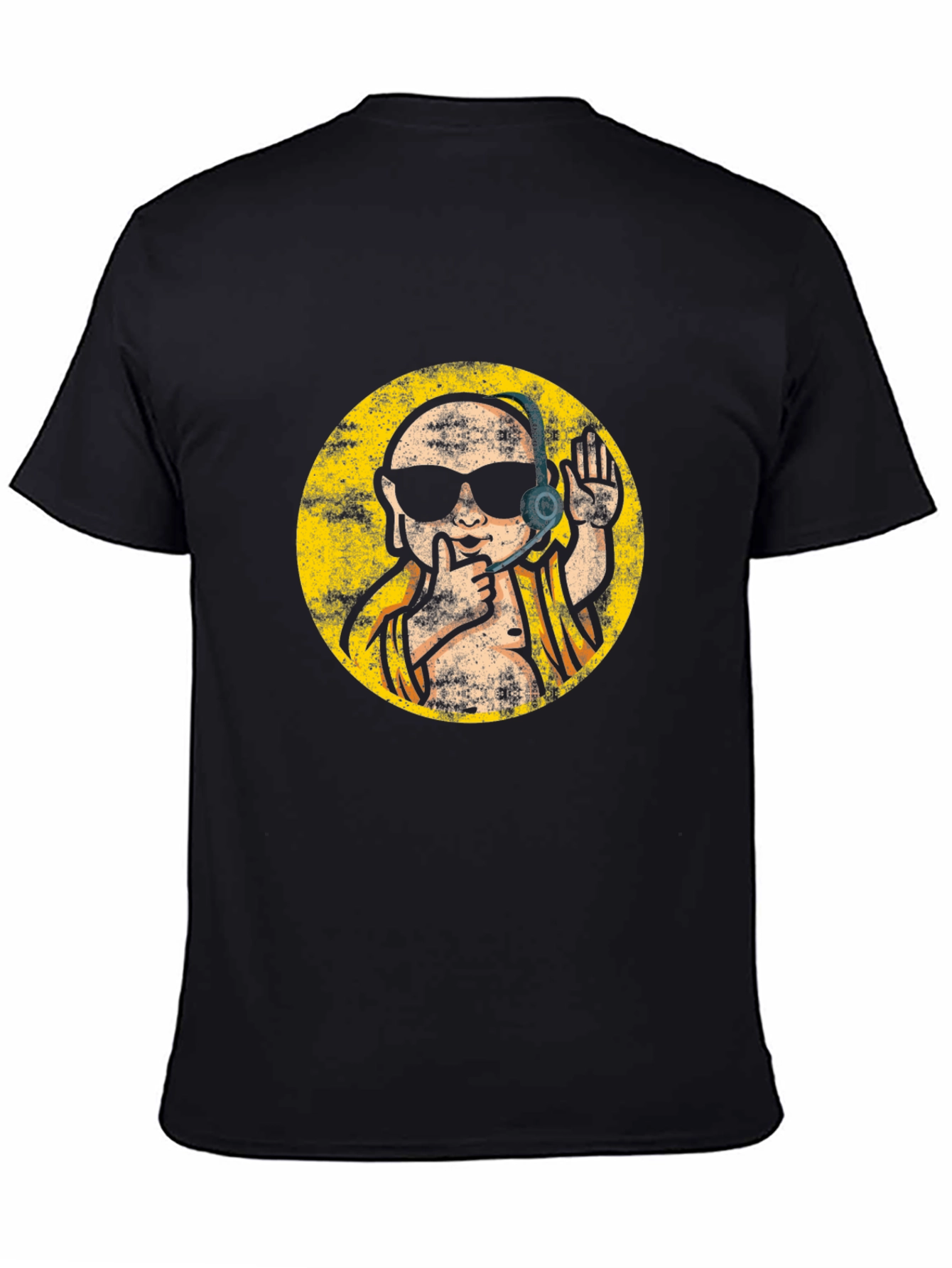 Cool Buddha Graphic Tee - Black T-Shirt