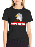 Austria Eagle Graphic Tee - Black Cotton Blend