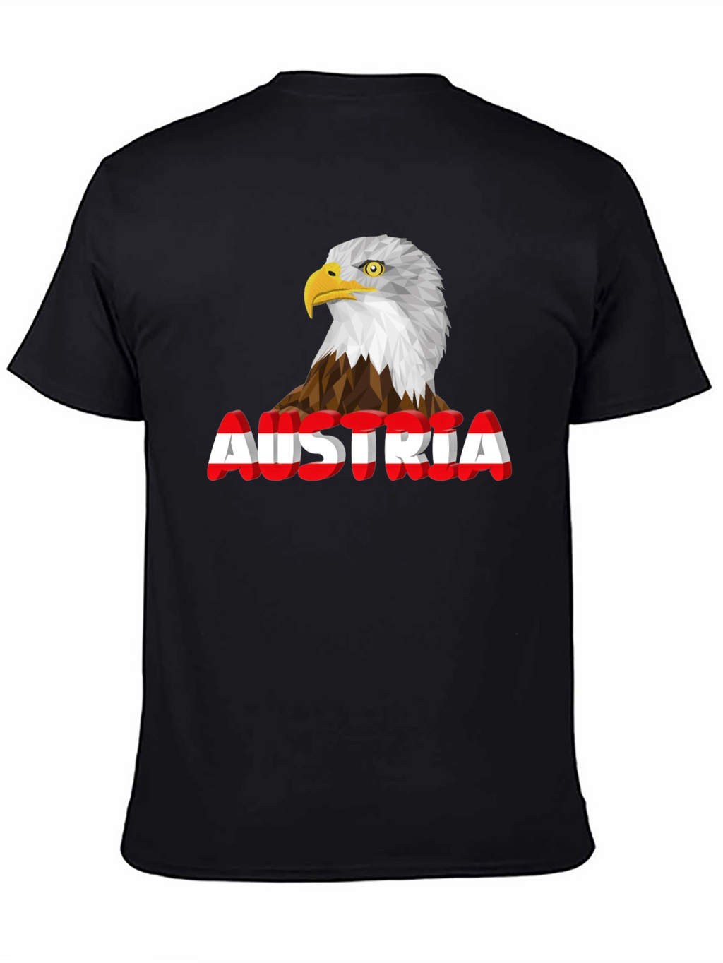 Austria Eagle Graphic Tee - Black Cotton Blend