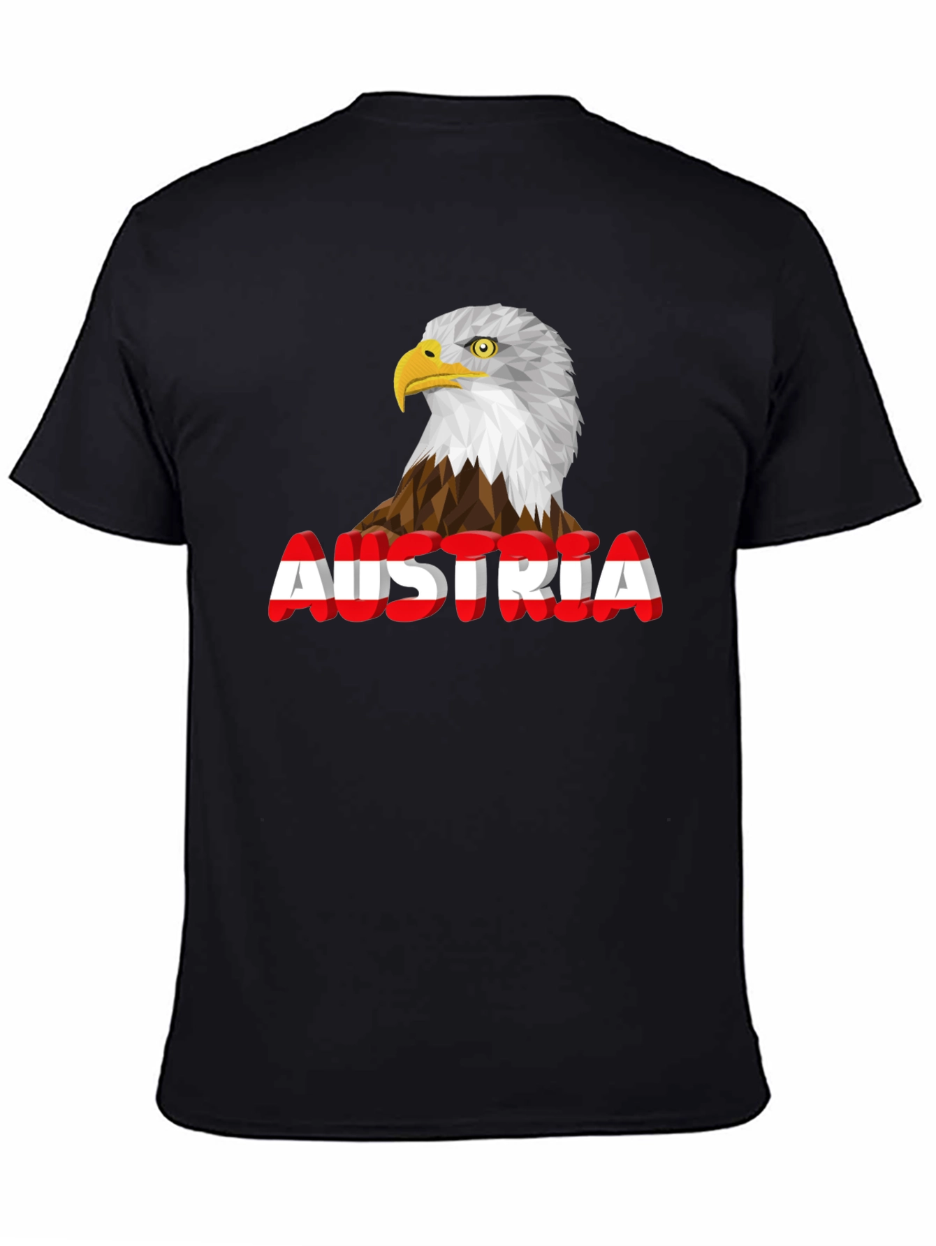 Austria Eagle Graphic Tee - Black Cotton Blend