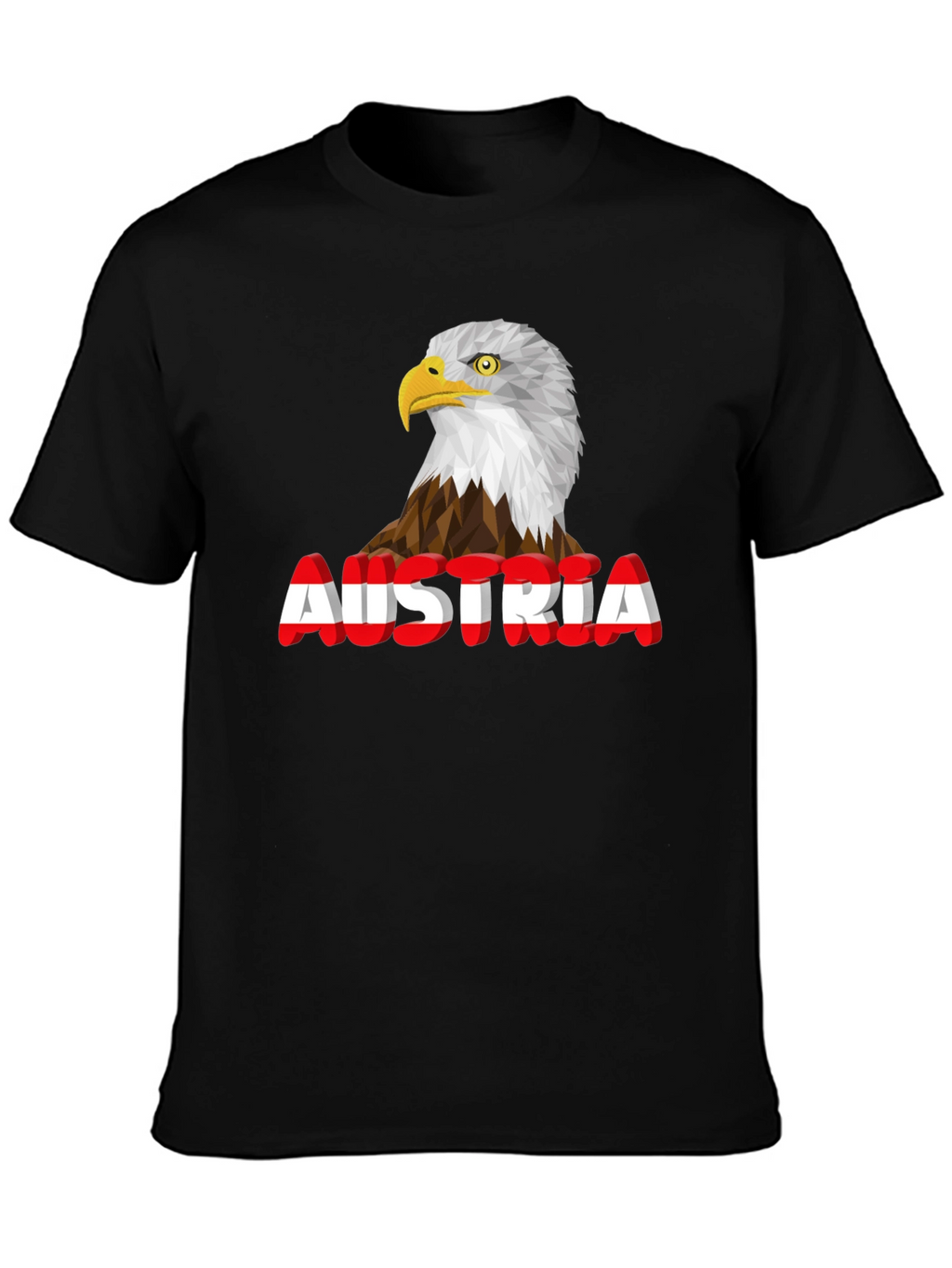 Austria Eagle Graphic Tee - Black Cotton Blend