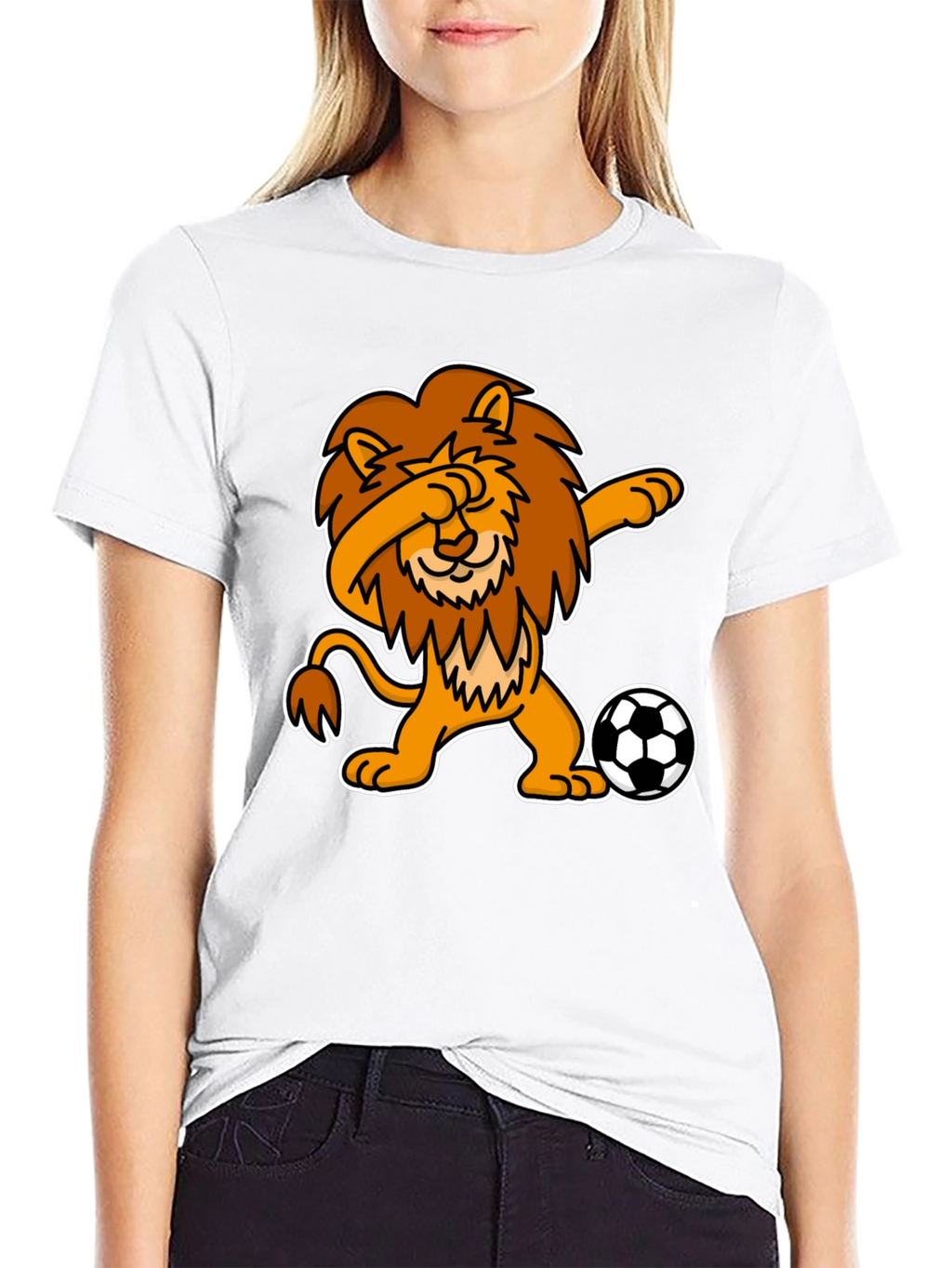 Dabbing Lion Soccer T-Shirt