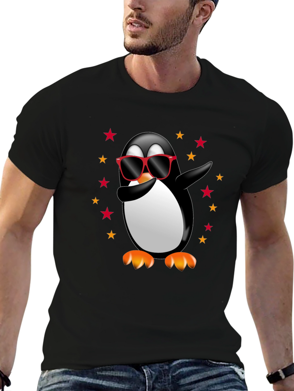 Dabbing Penguin T-Shirt - Cool Graphic Tee