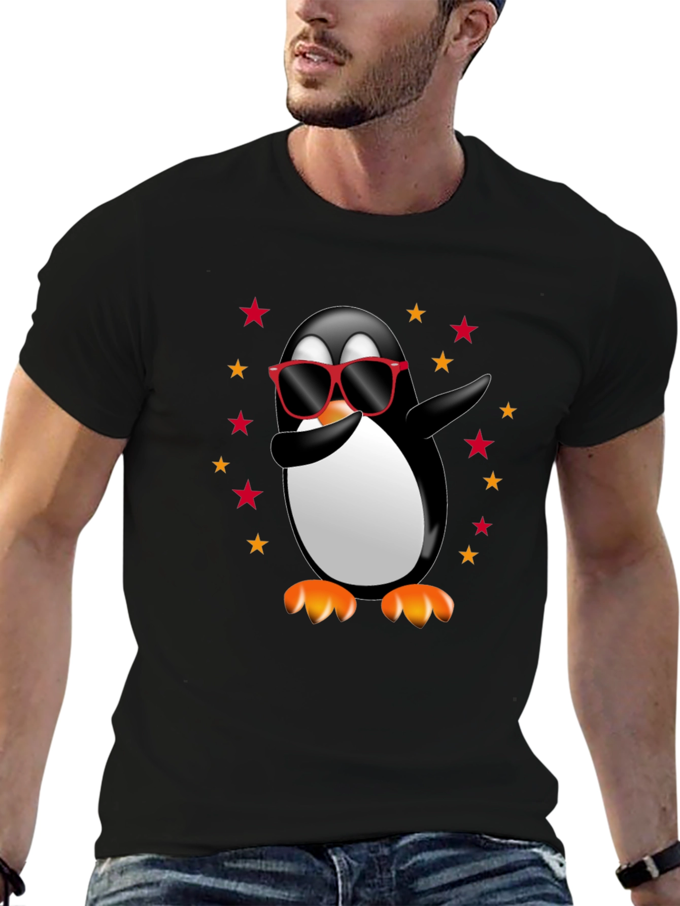 Dabbing Penguin T-Shirt - Cool Graphic Tee