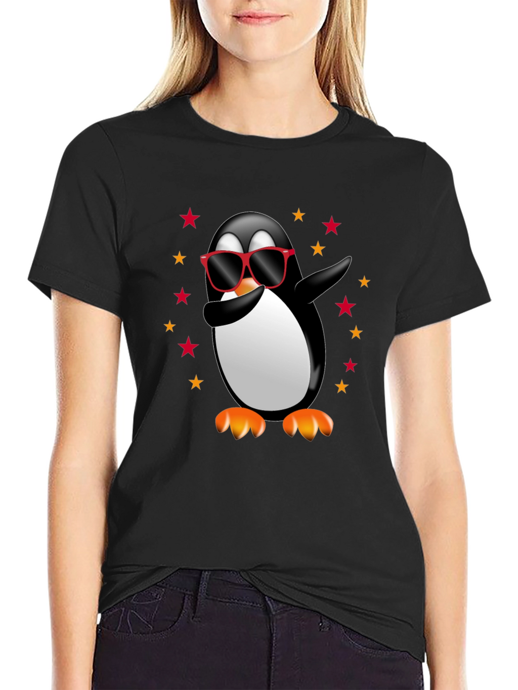 Dabbing Penguin T-Shirt - Cool Graphic Tee