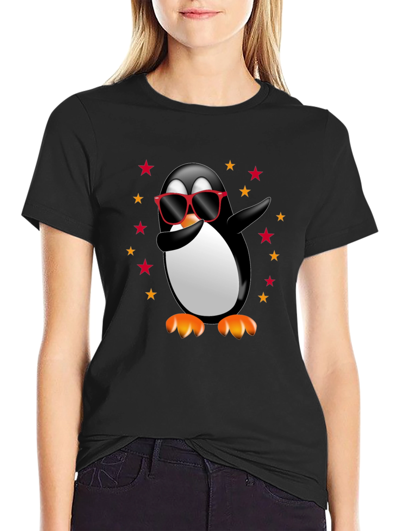 Dabbing Penguin T-Shirt - Cool Graphic Tee