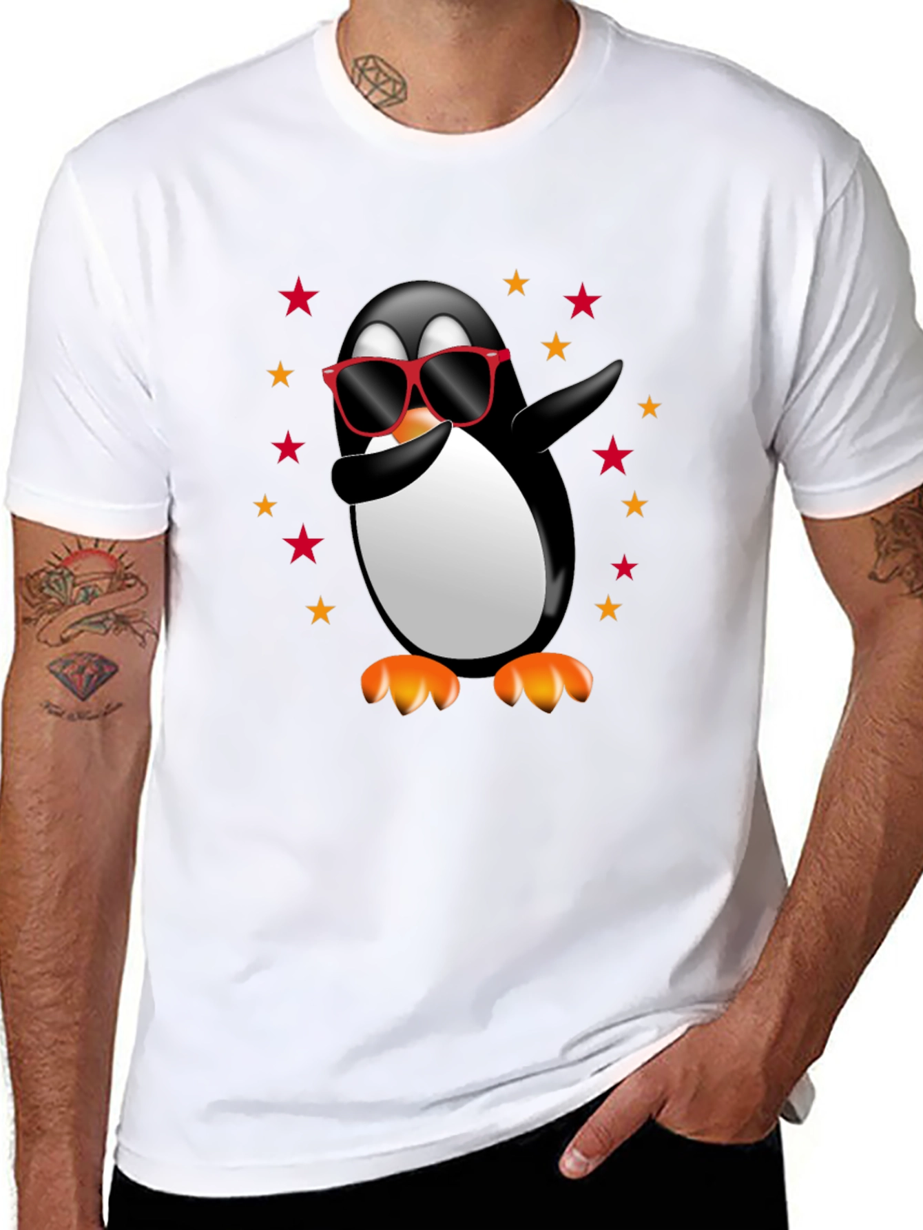 Dabbing Penguin T-Shirt - Cool Graphic Tee