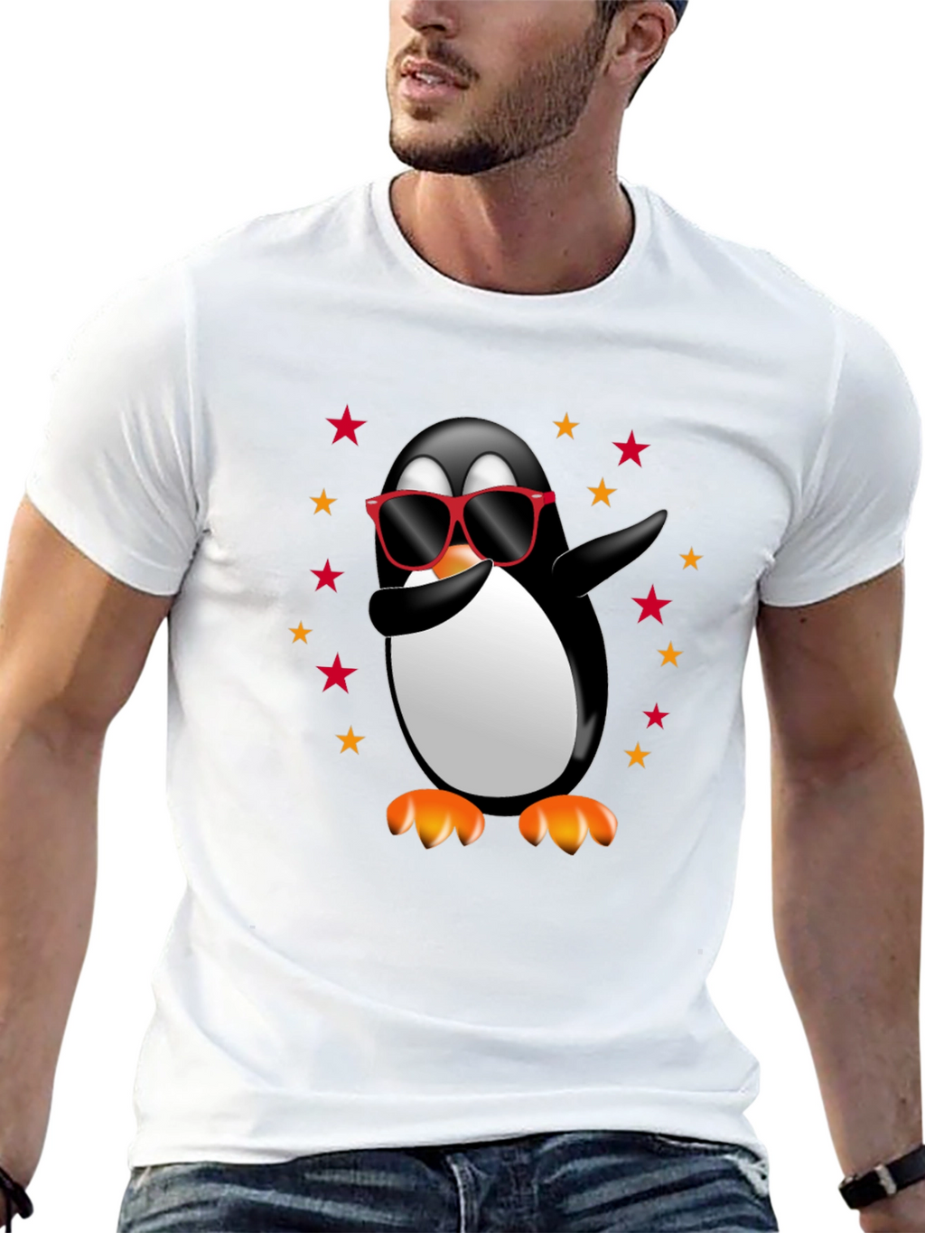 Dabbing Penguin T-Shirt - Cool Graphic Tee