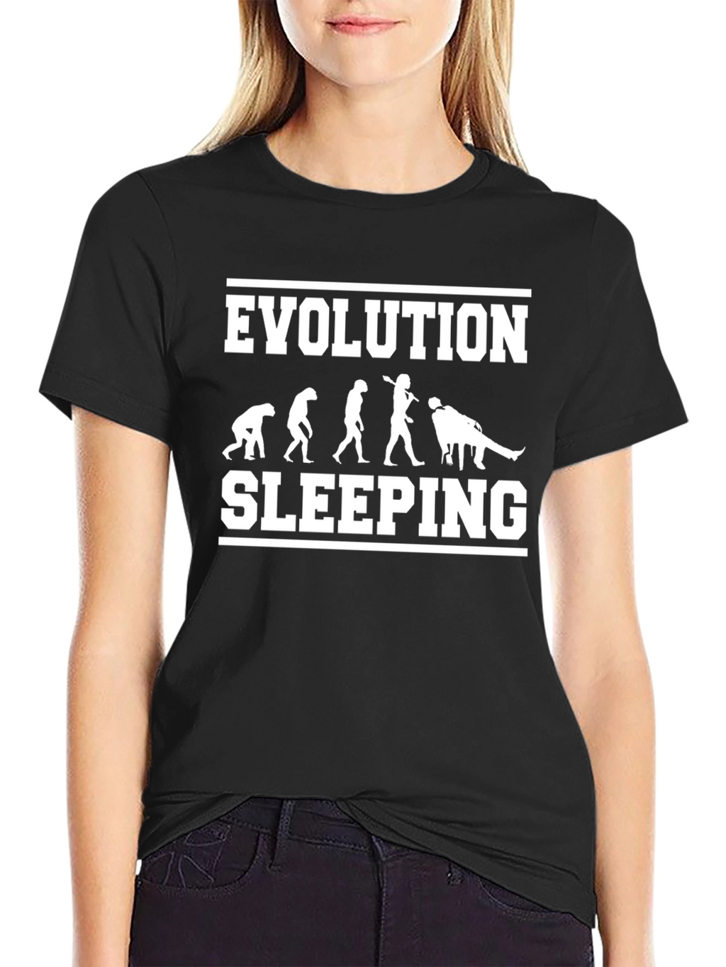 Evolution of Sleeping T-Shirt - Funny Graphic Tee