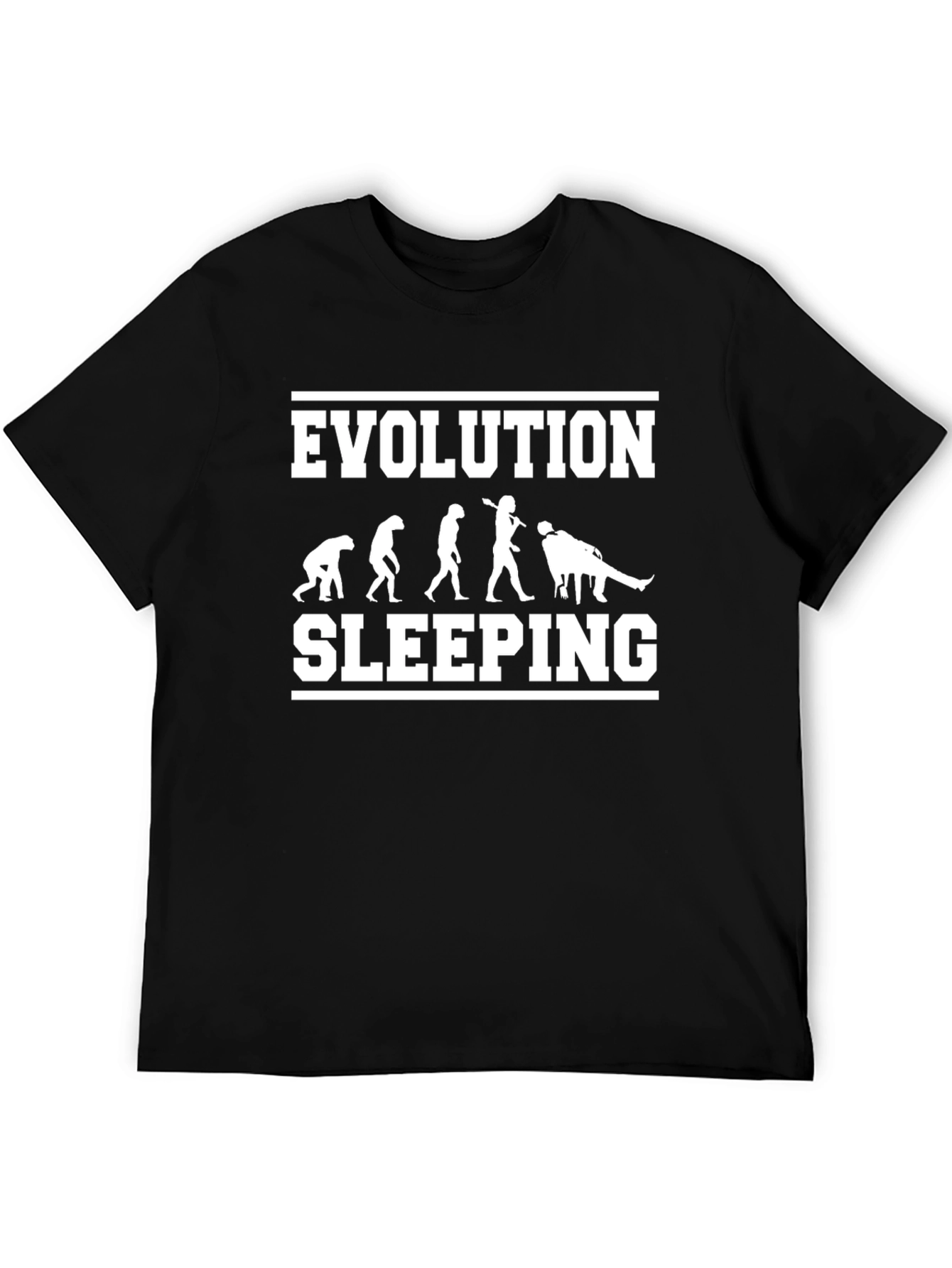 Evolution of Sleeping T-Shirt - Funny Graphic Tee