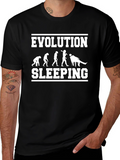 Evolution of Sleeping T-Shirt - Funny Graphic Tee